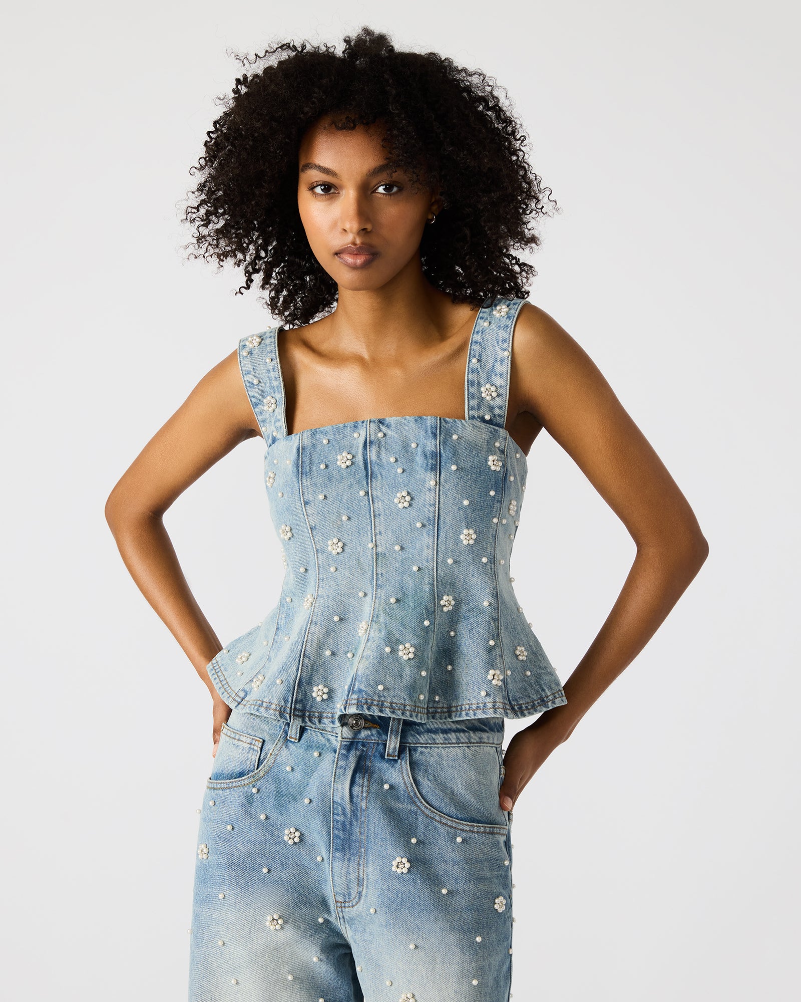 PENELOPI DENIM TOP-Cool A Warm