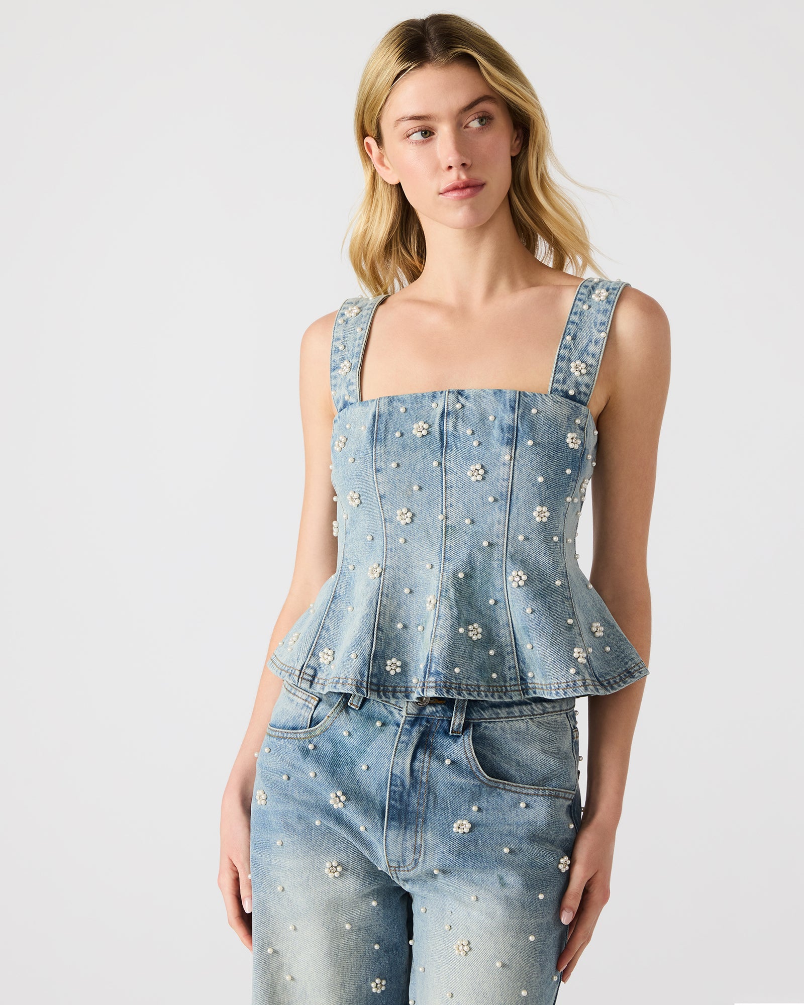 PENELOPI DENIM TOP-Cool A Warm