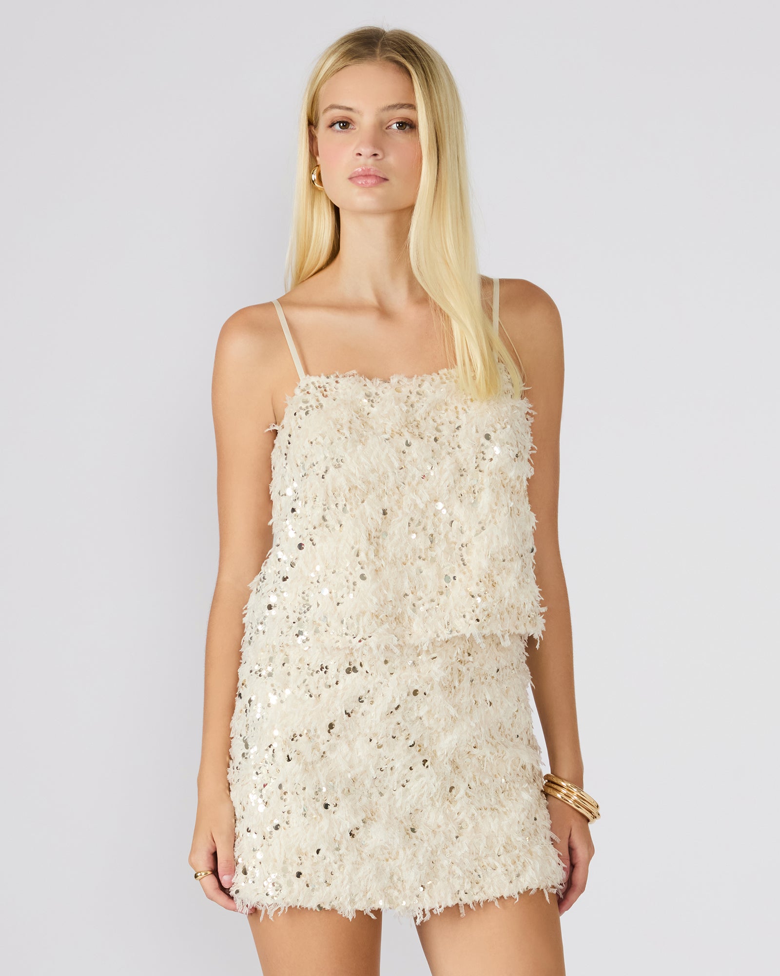 BLAKELYN FEATHER TOP IVORY-Cool A Warm