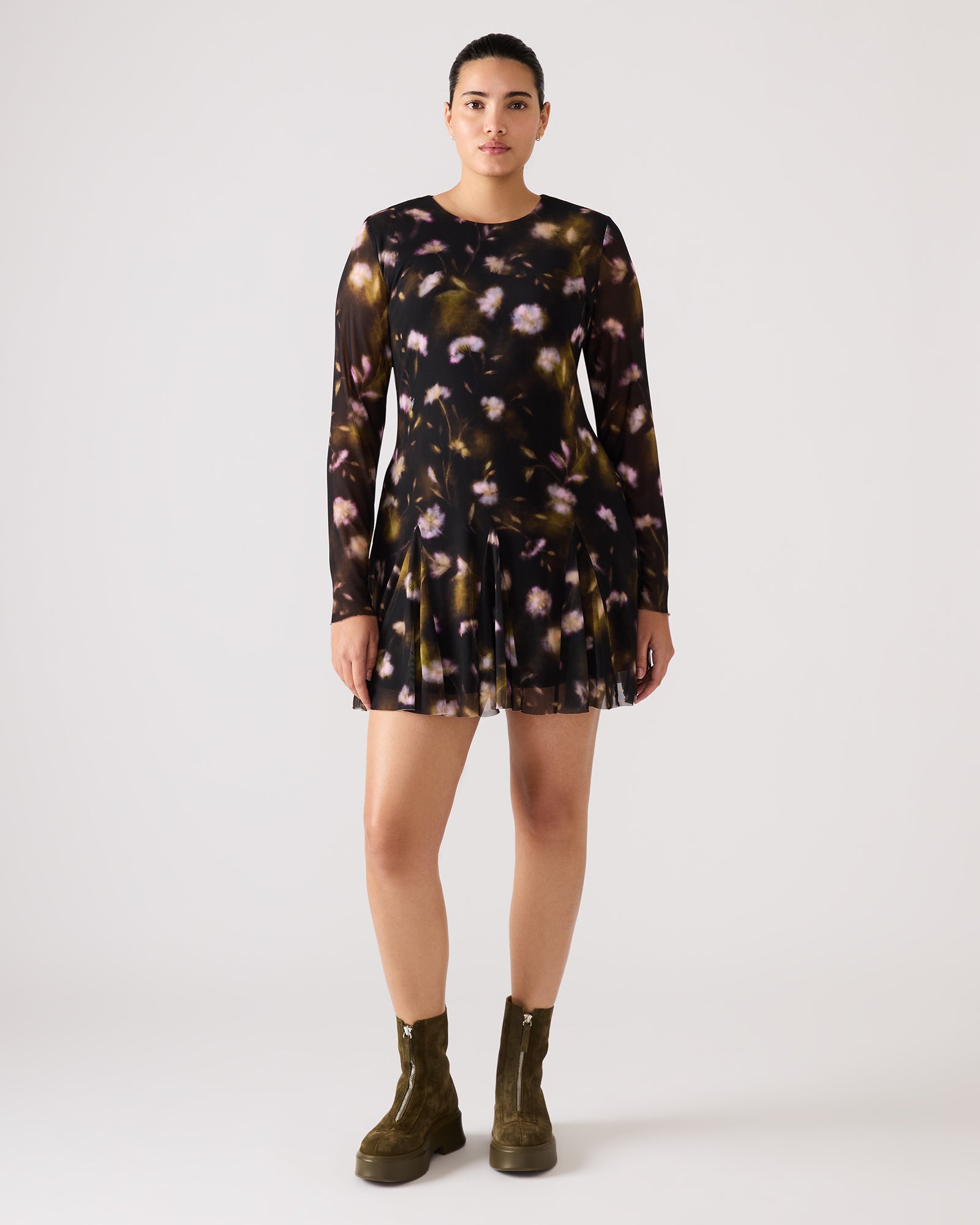 BLISS DRESS BLACK DITSY FLORAL-Cool A Warm