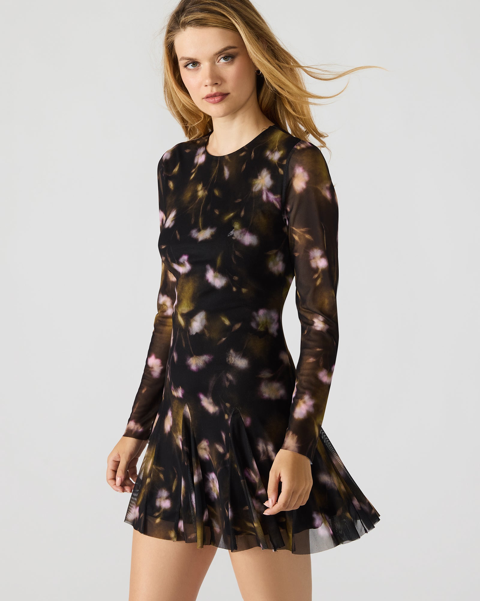 BLISS DRESS BLACK DITSY FLORAL-Cool A Warm