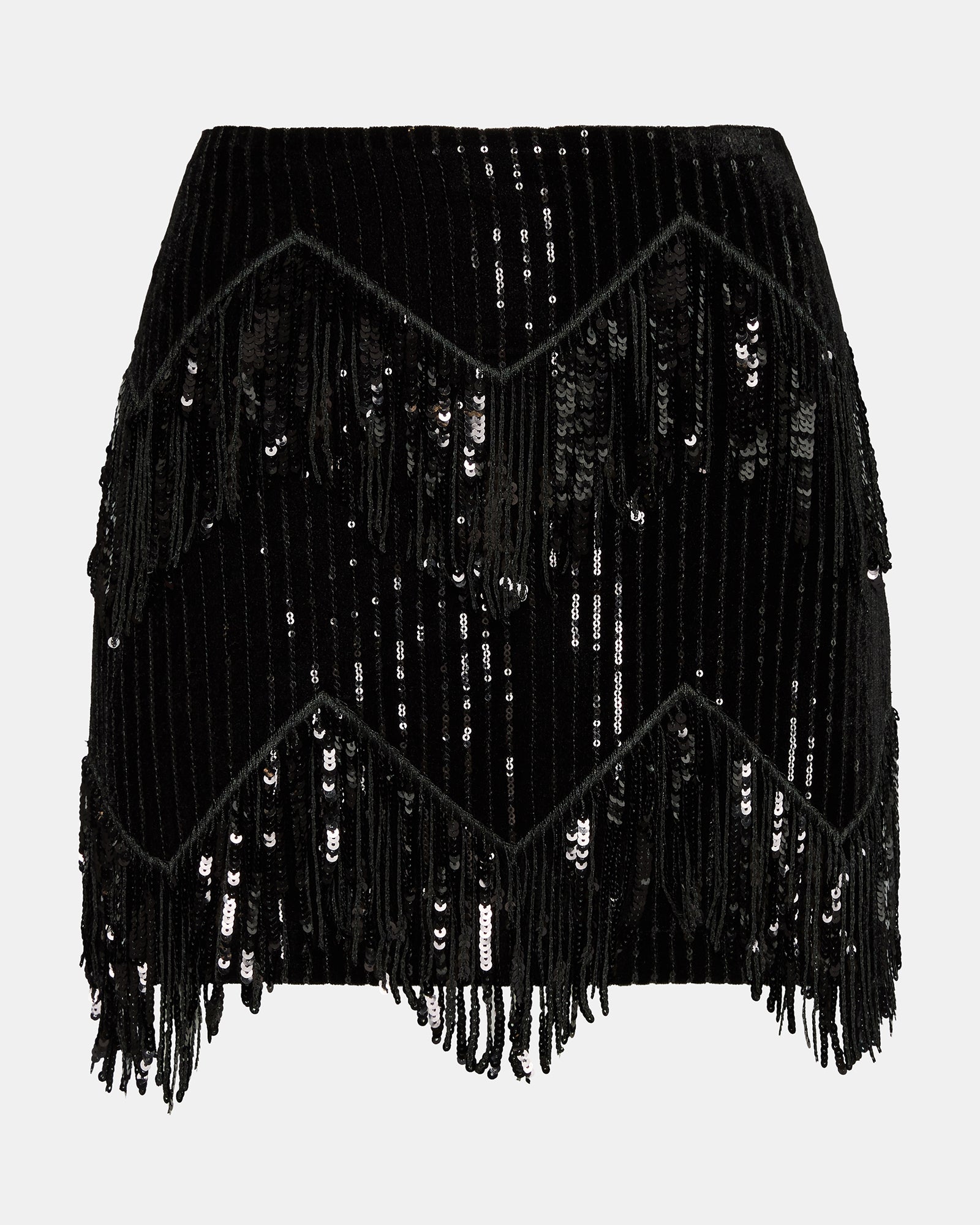 CINDI SEQUIN SKIRT BLACK-Cool A Warm