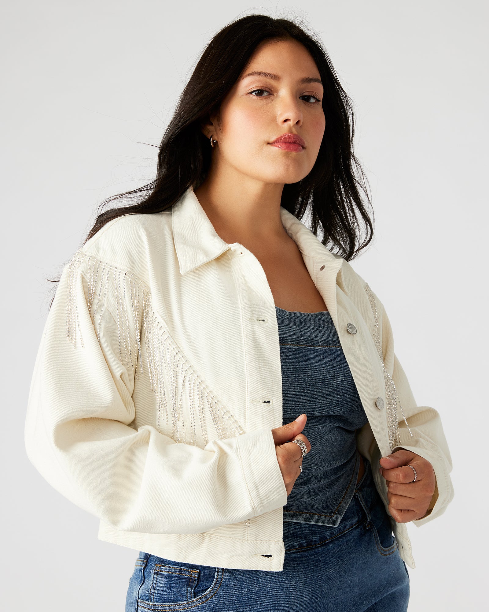 CANYON DENIM JACKET CREAM-Cool A Warm