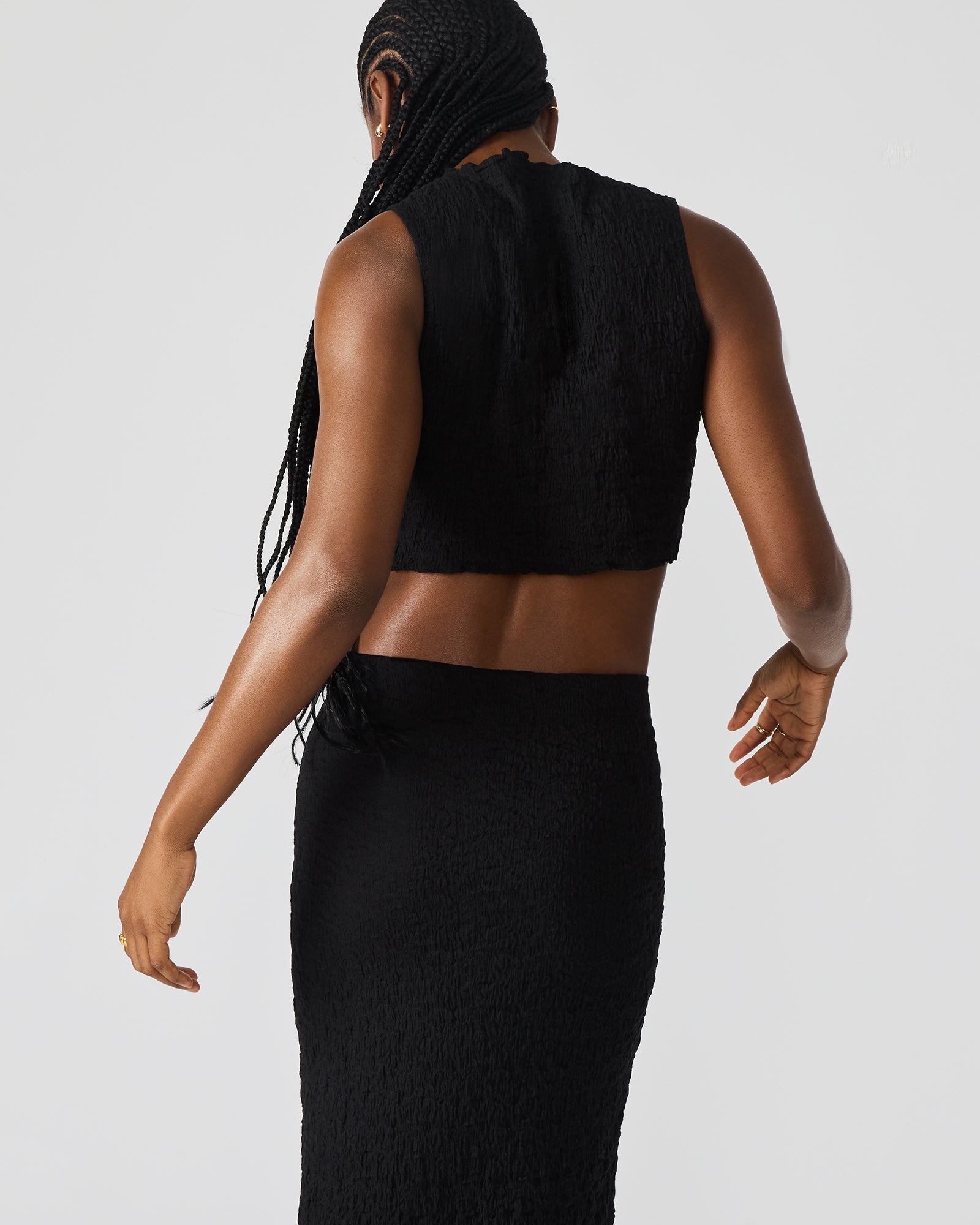 SEASIDE MAXI SKIRT SET BLACK-Cool A Warm