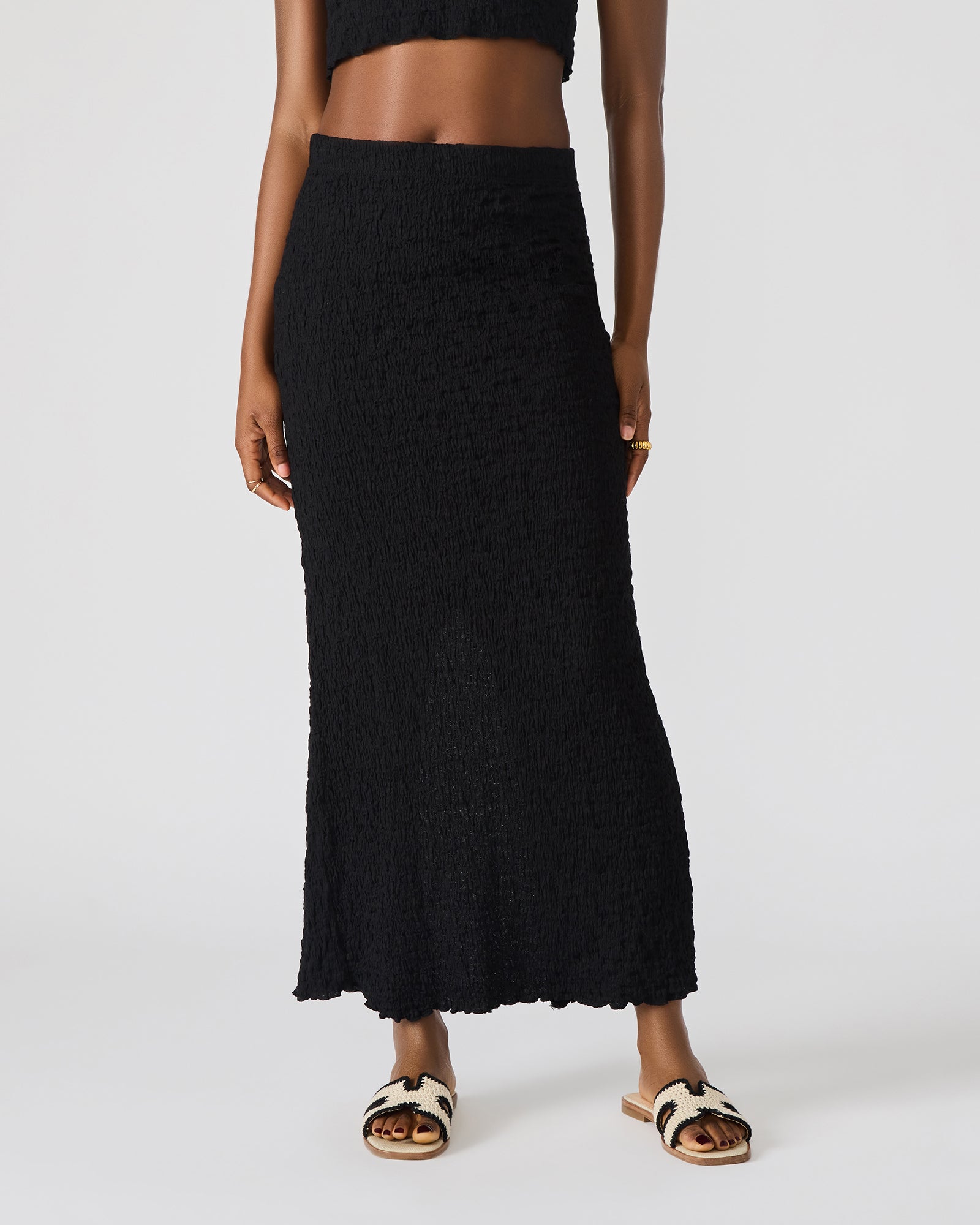 SEASIDE MAXI SKIRT SET BLACK-Cool A Warm