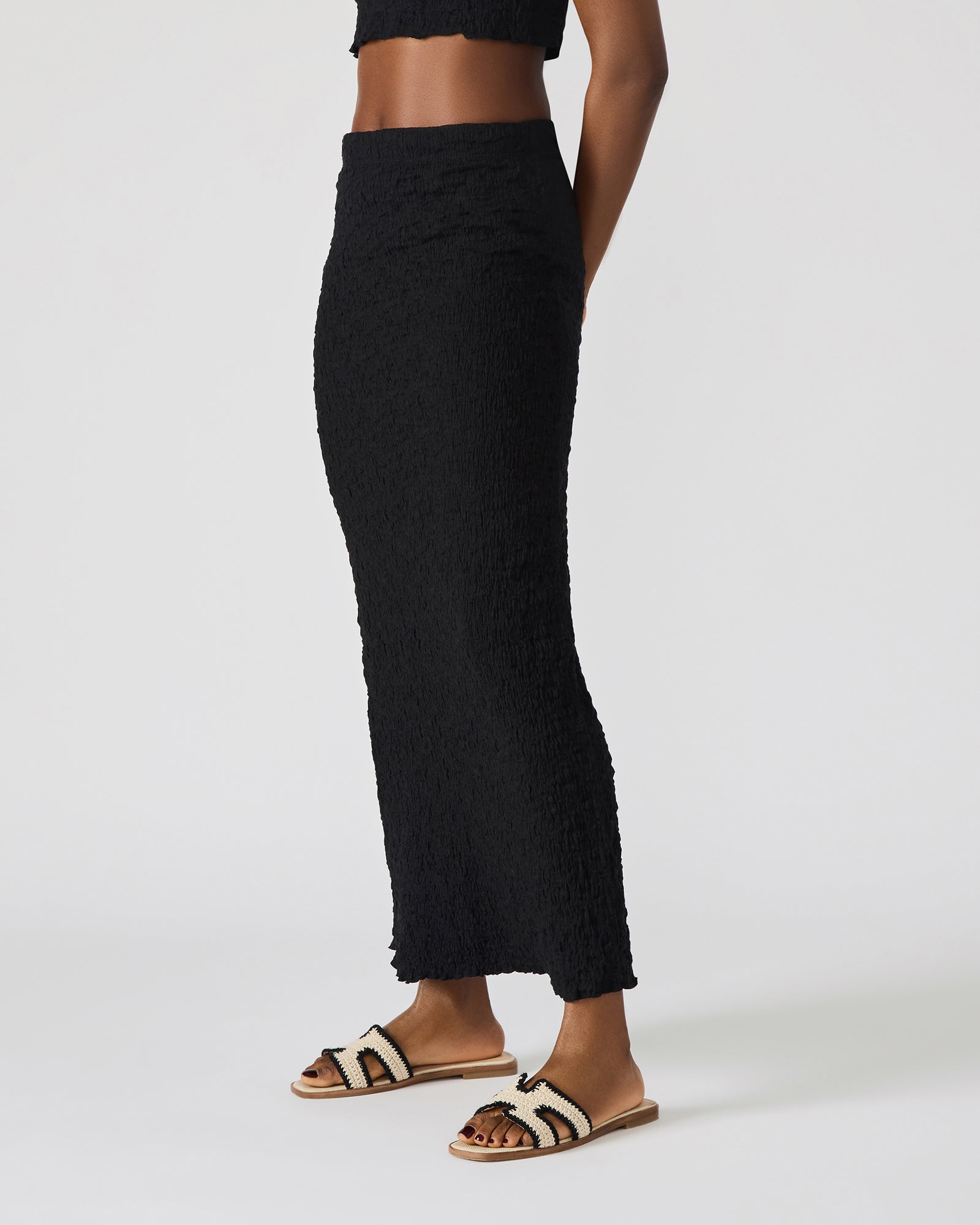 SEASIDE MAXI SKIRT SET BLACK-Cool A Warm