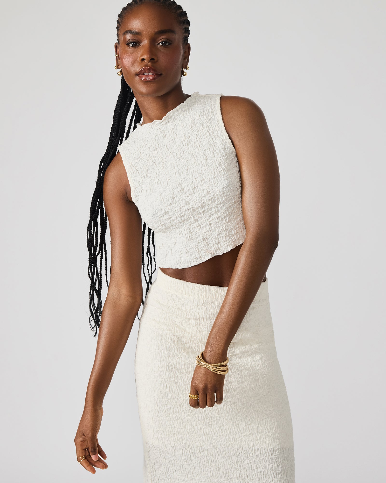 SEASIDE MAXI SKIRT SET CREAM-Cool A Warm