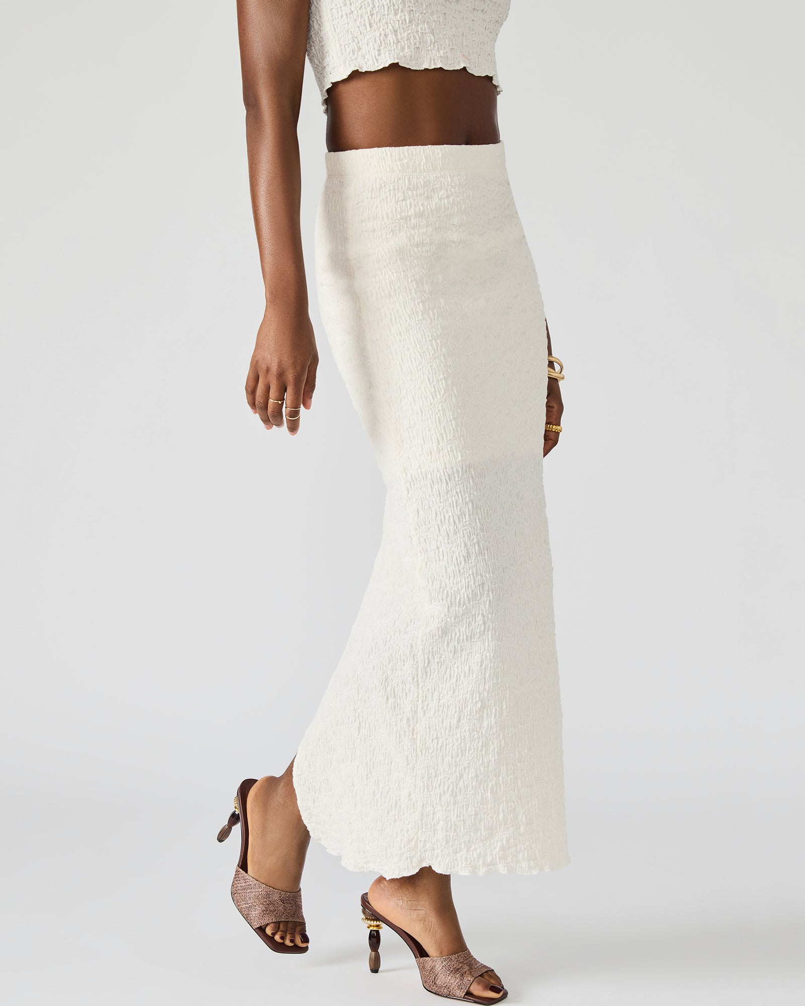 SEASIDE MAXI SKIRT SET CREAM-Cool A Warm