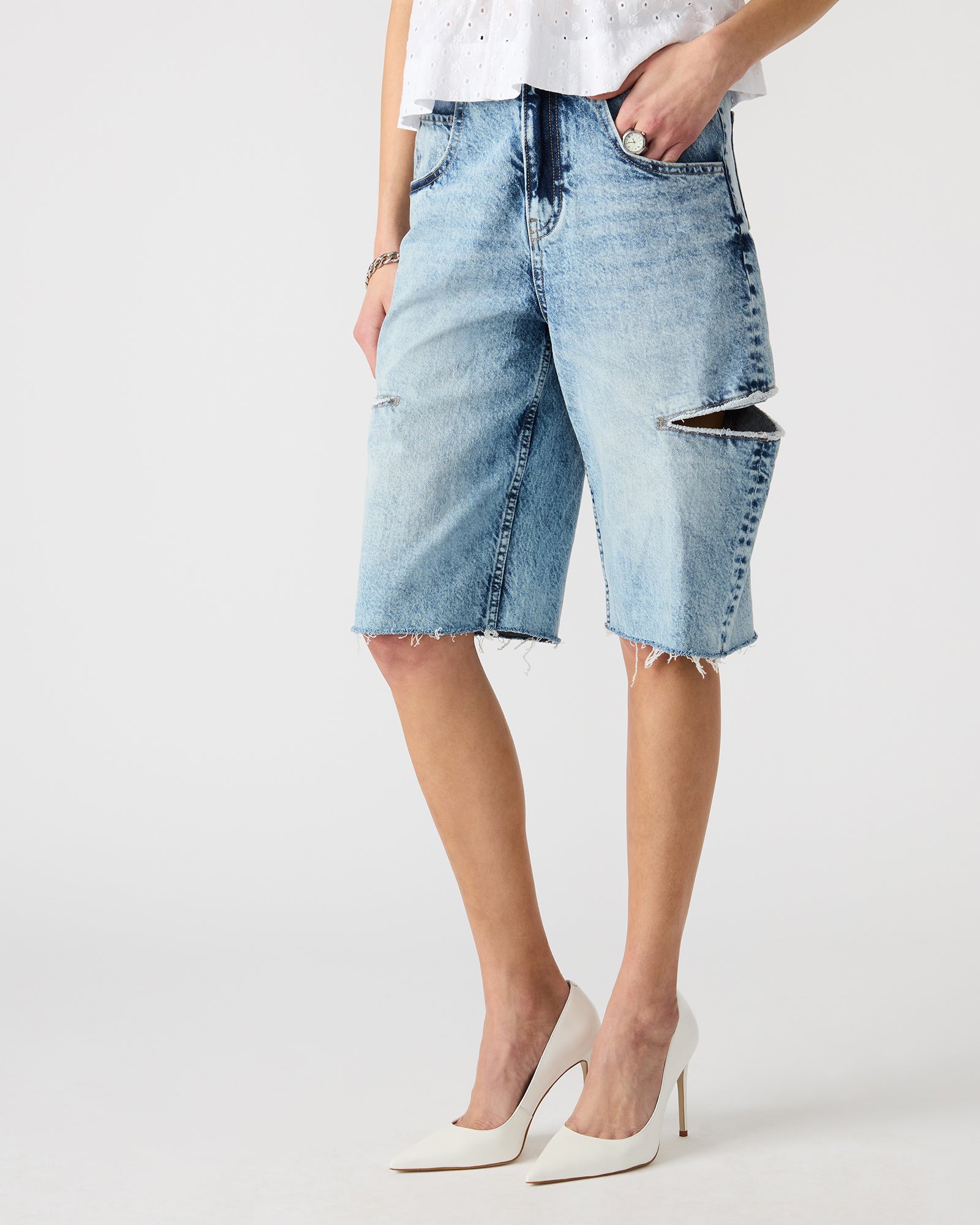 LANGE DENIM SHORT-Cool A Warm