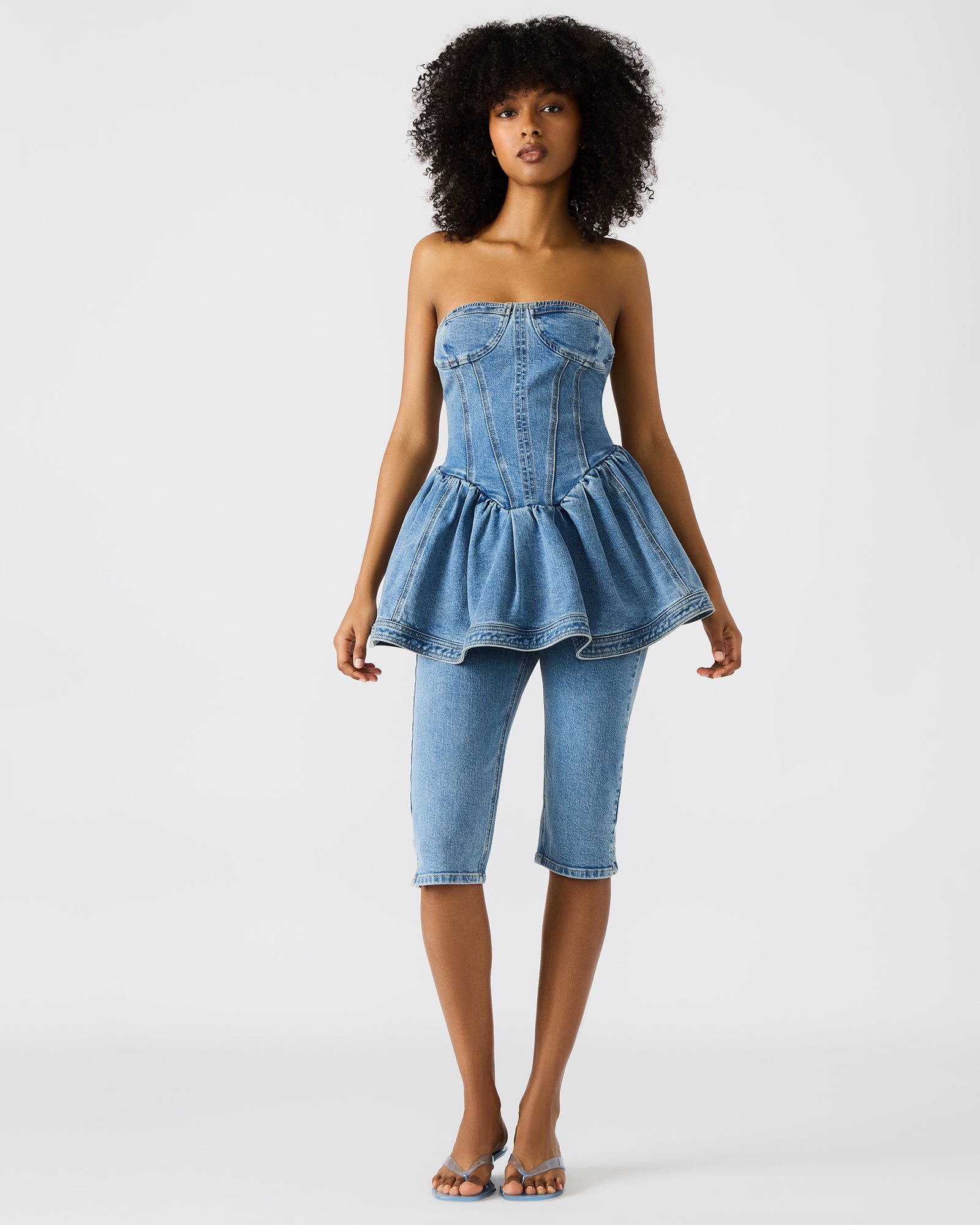 RINA DENIM TOP-Cool A Warm
