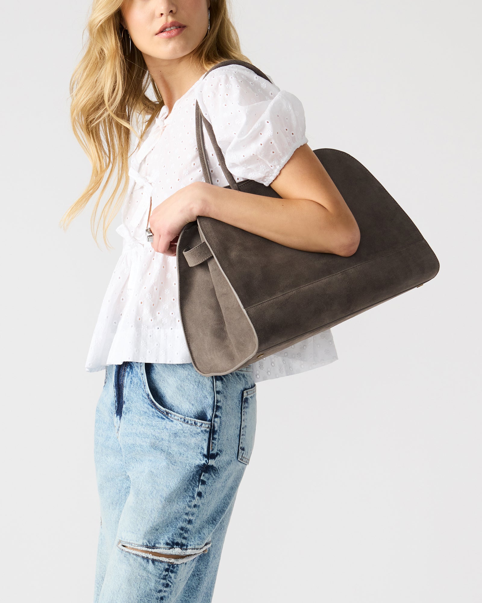 HEIDEE BAG GREY SUEDE-Cool A Warm