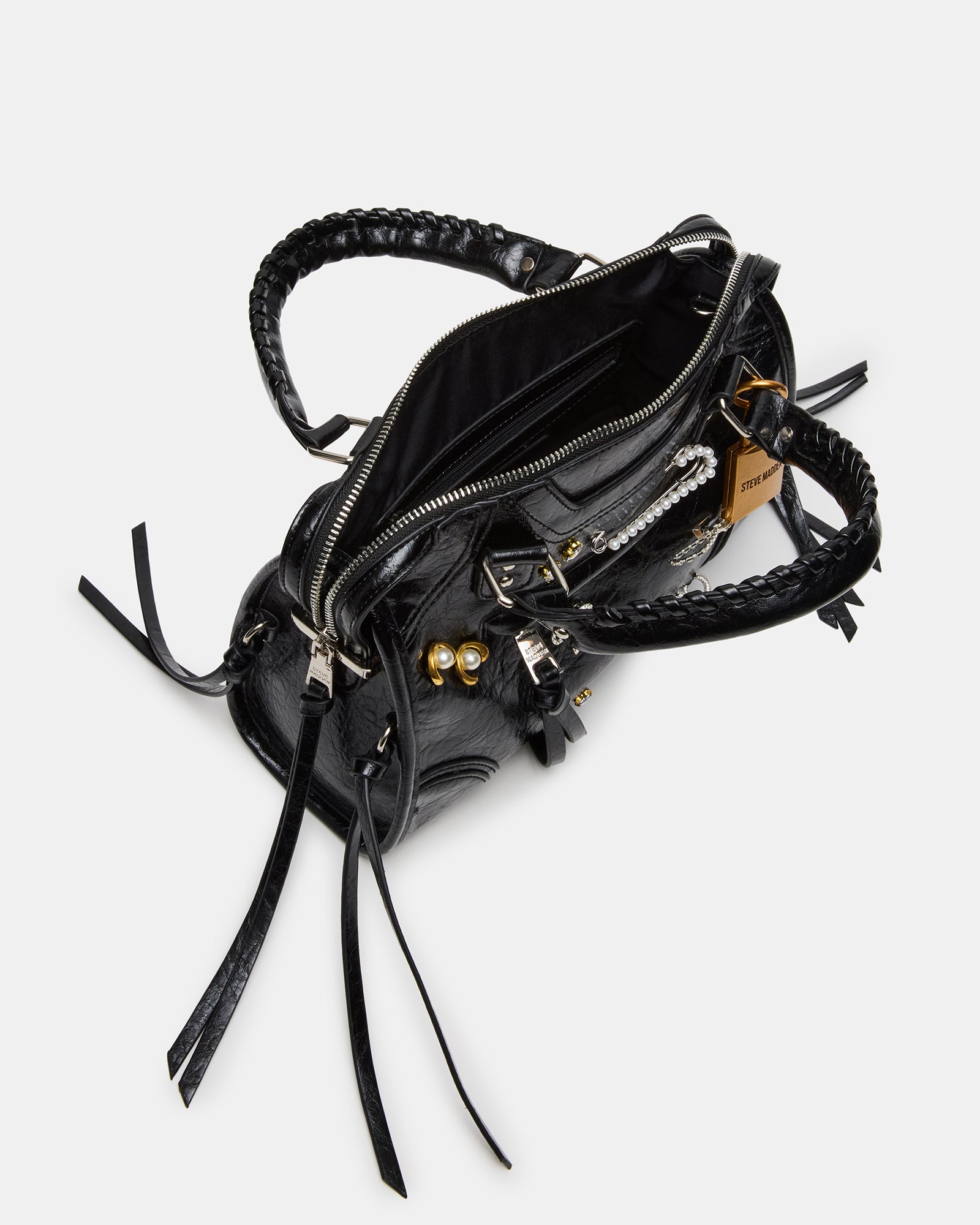 RIGGS BAG EMBELLISHED BLACK DISTRESSED-Cool A Warm