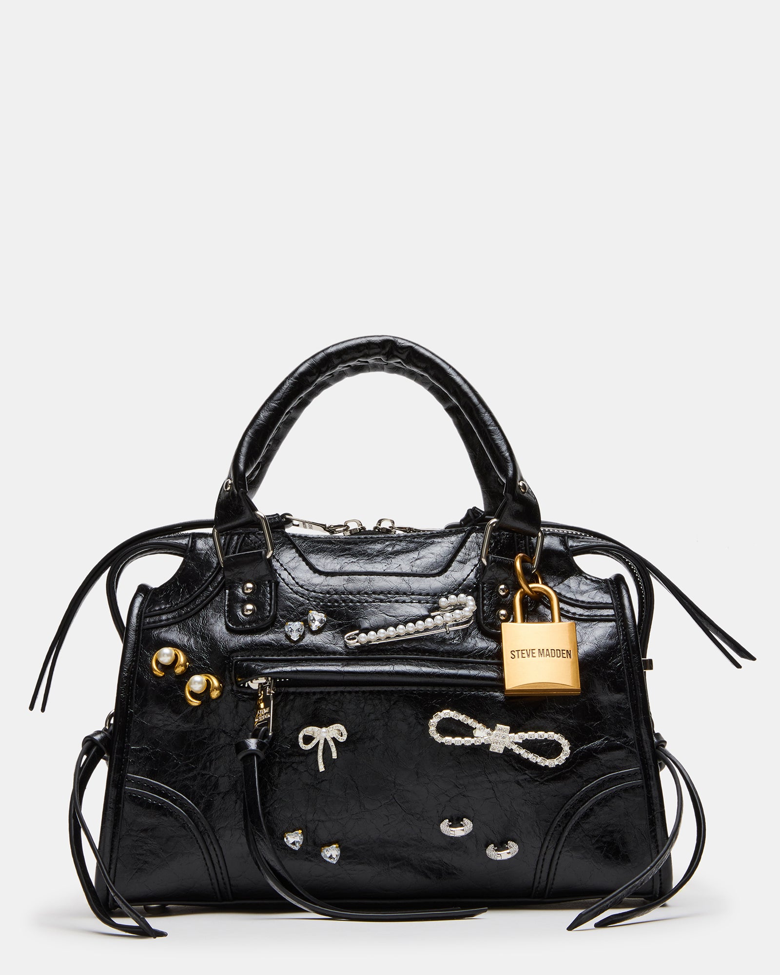 RIGGS BAG EMBELLISHED BLACK DISTRESSED-Cool A Warm