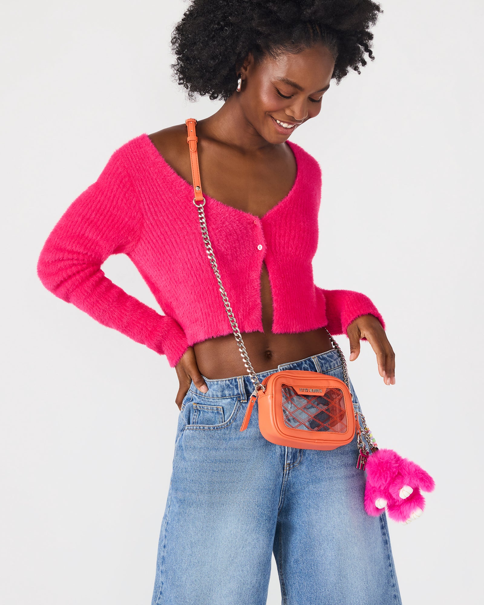 BUNNY BAG CHARM PINK-Cool A Warm