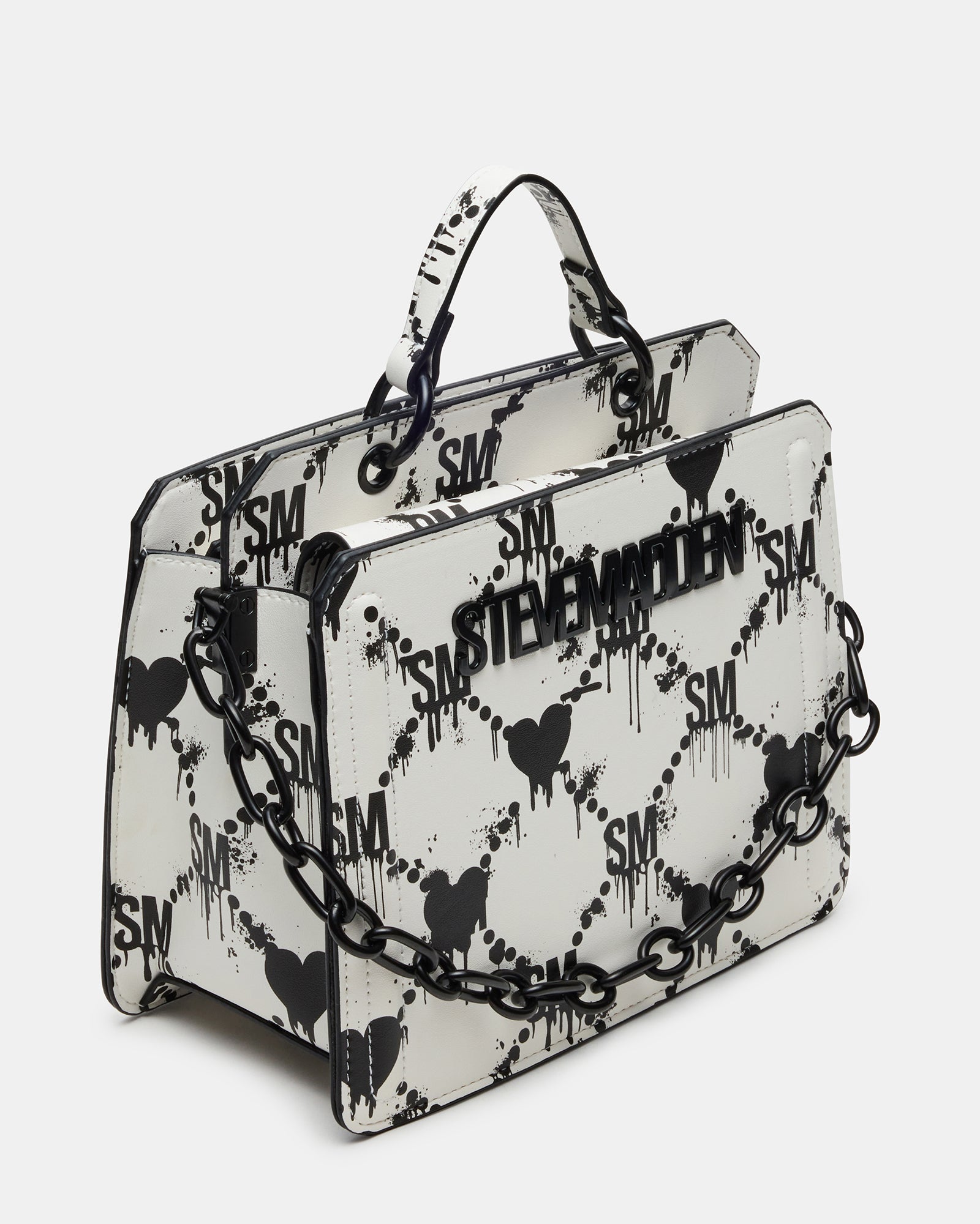 EVELYN BAG DRIPPY HEARTS WHITE/MULTI-Cool A Warm