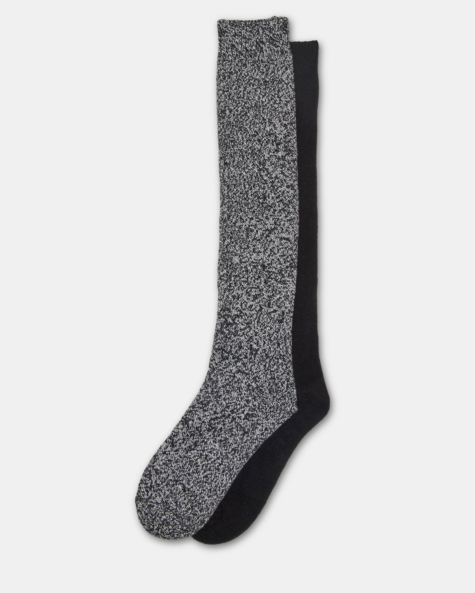 FALL 2 PACK MARLED KNEE HIGH SOCKS BLACK-Cool A Warm