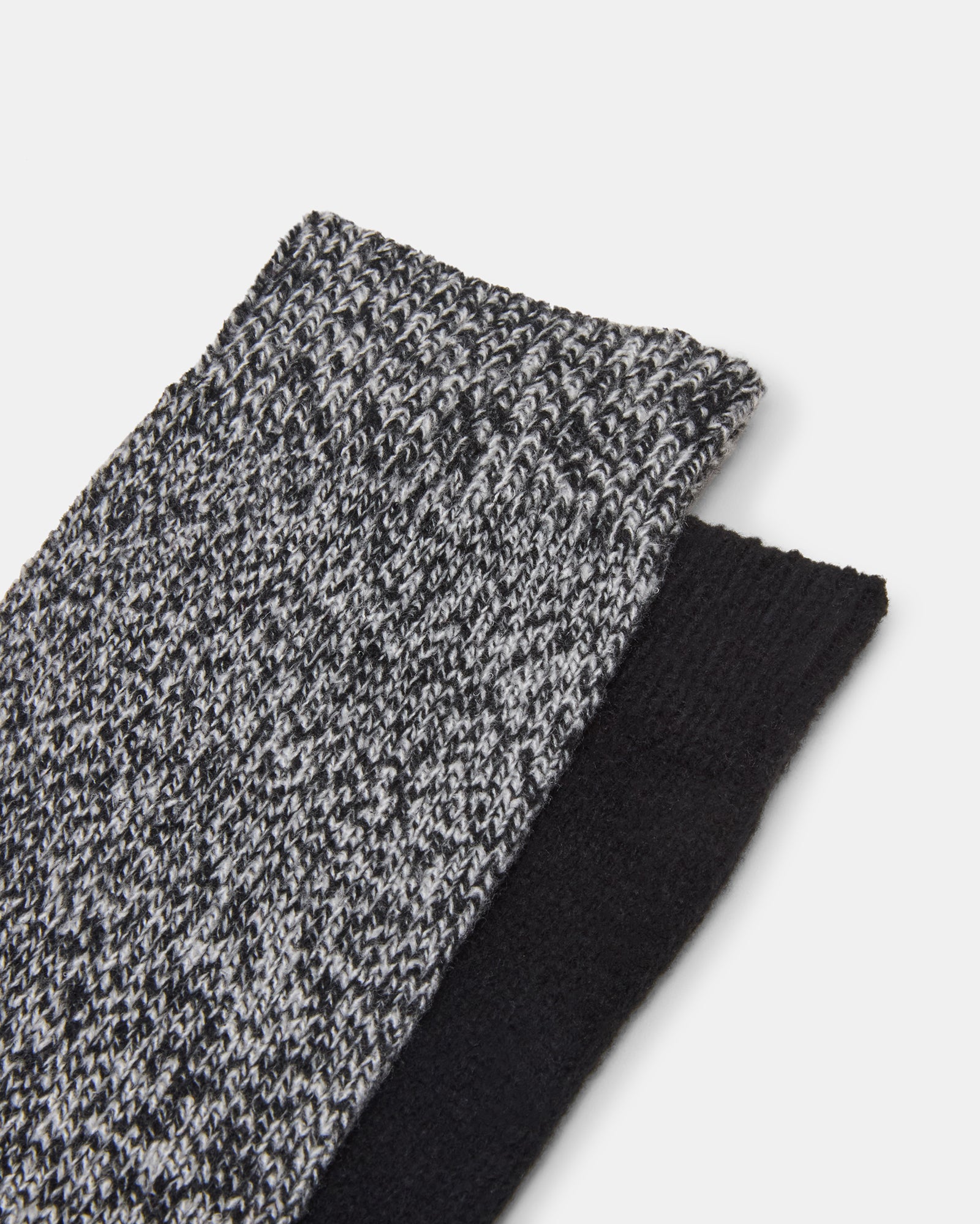 FALL 2 PACK MARLED KNEE HIGH SOCKS BLACK-Cool A Warm