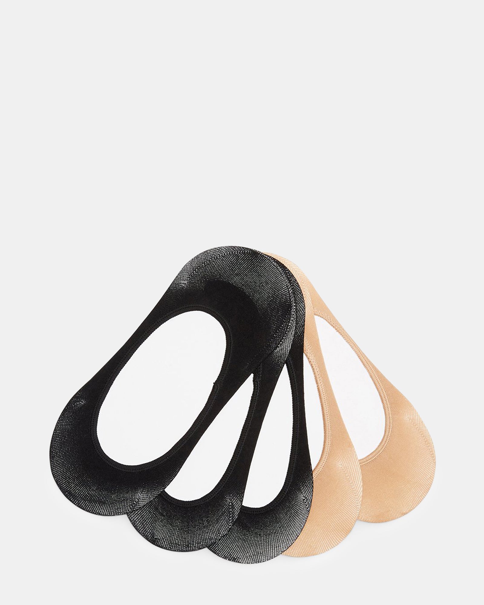 NO-SHOW SOCKS BLACK/TAN-Cool A Warm