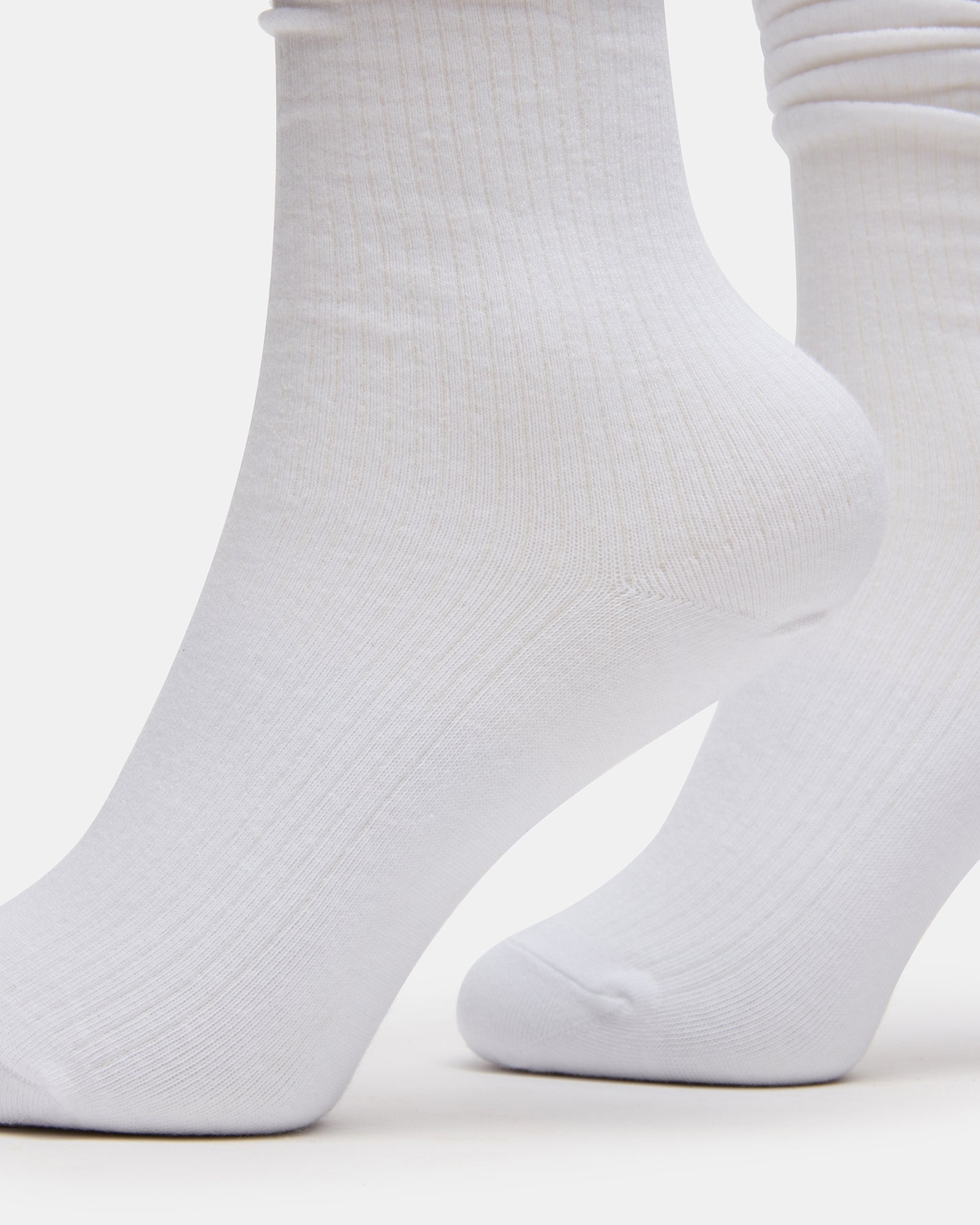 2 PACK RIB SLOUCH SOCKS WHITE-Cool A Warm