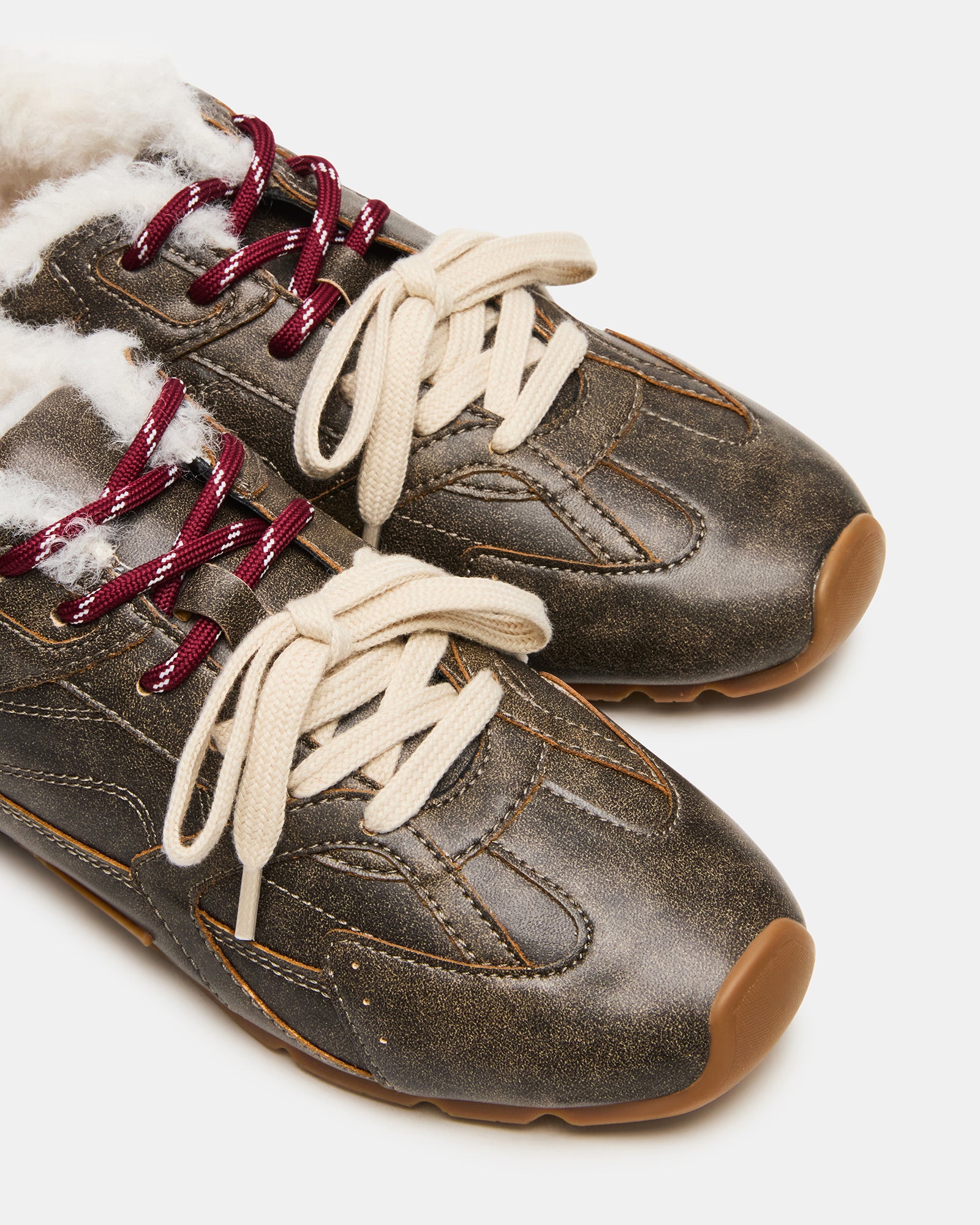 AZIEL FAUX FUR BROWN DISTRESSED-Cool A Warm