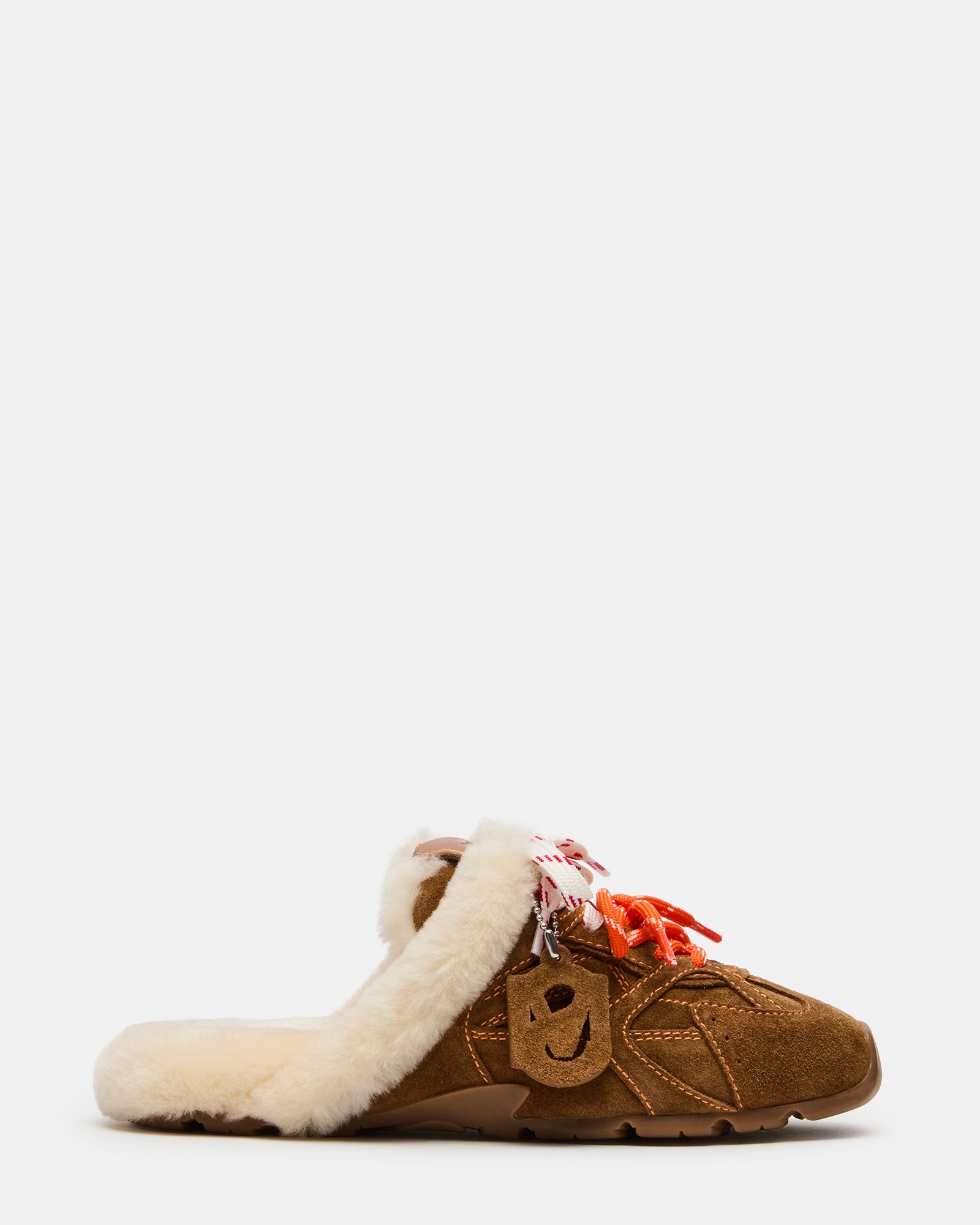 AZIEL MULE FAUX FUR CHESTNUT SUEDE-Cool A Warm