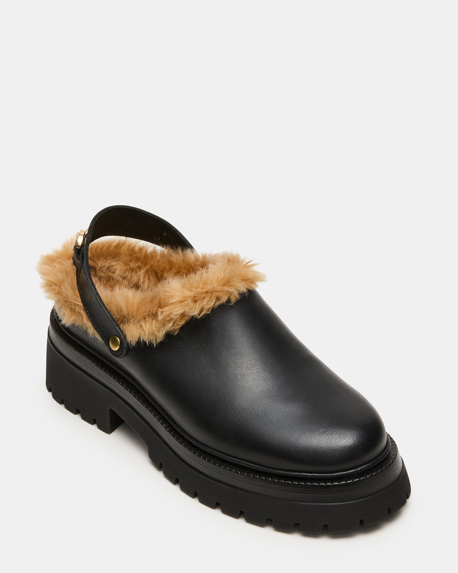 ERBA FAUX FUR BLACK LEATHER-Cool A Warm