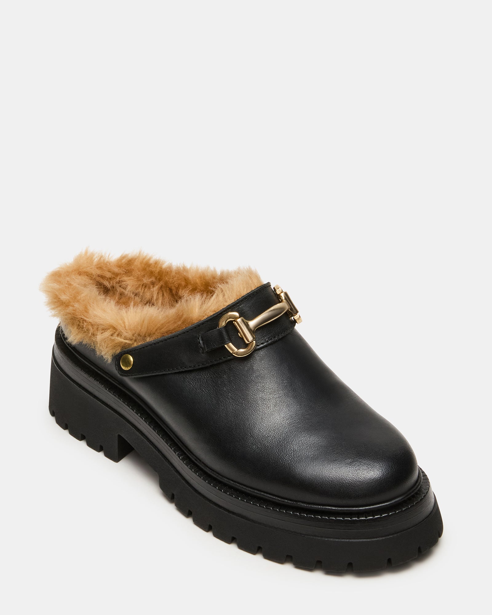ERBA FAUX FUR BLACK LEATHER-Cool A Warm