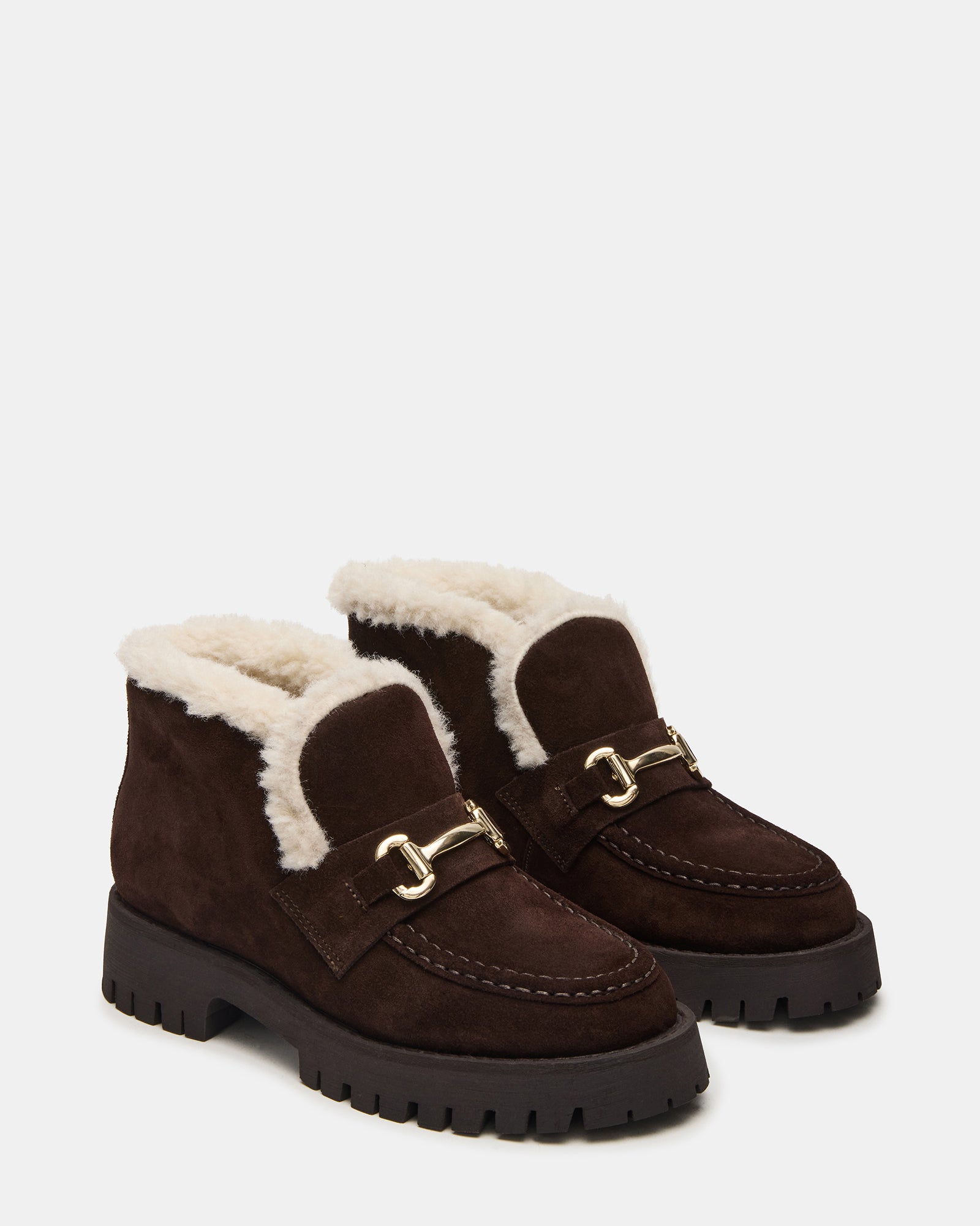 LEON FAUX FUR CHOCOLATE BROWN SUEDE-Cool A Warm