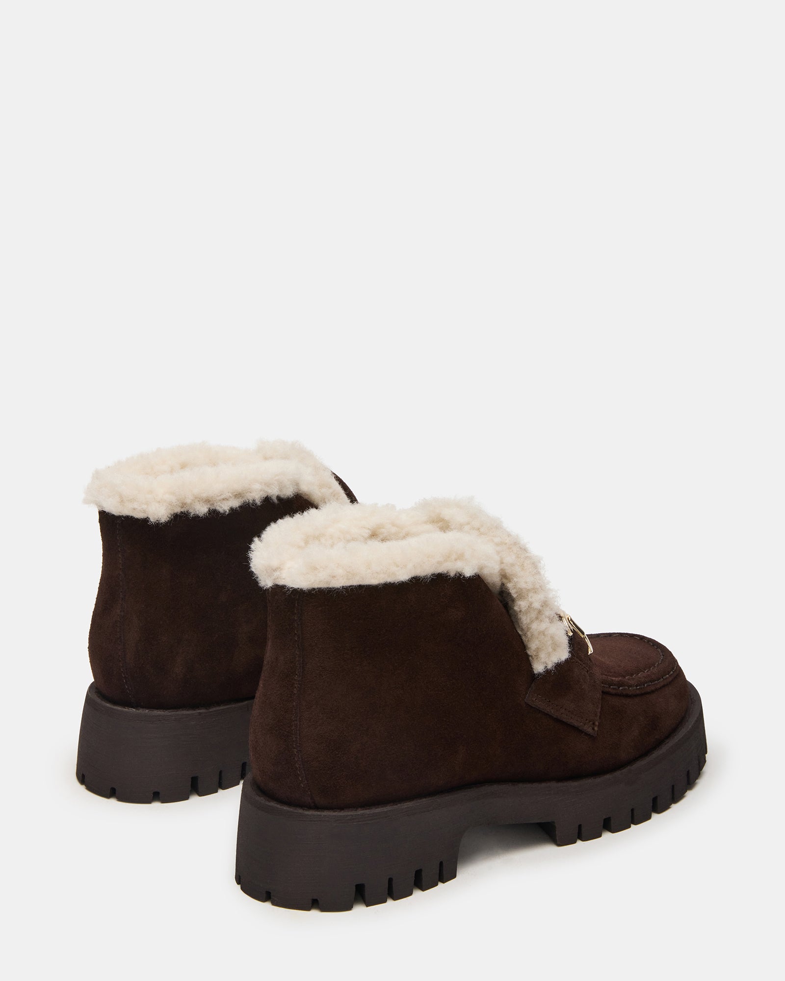 LEON FAUX FUR CHOCOLATE BROWN SUEDE-Cool A Warm