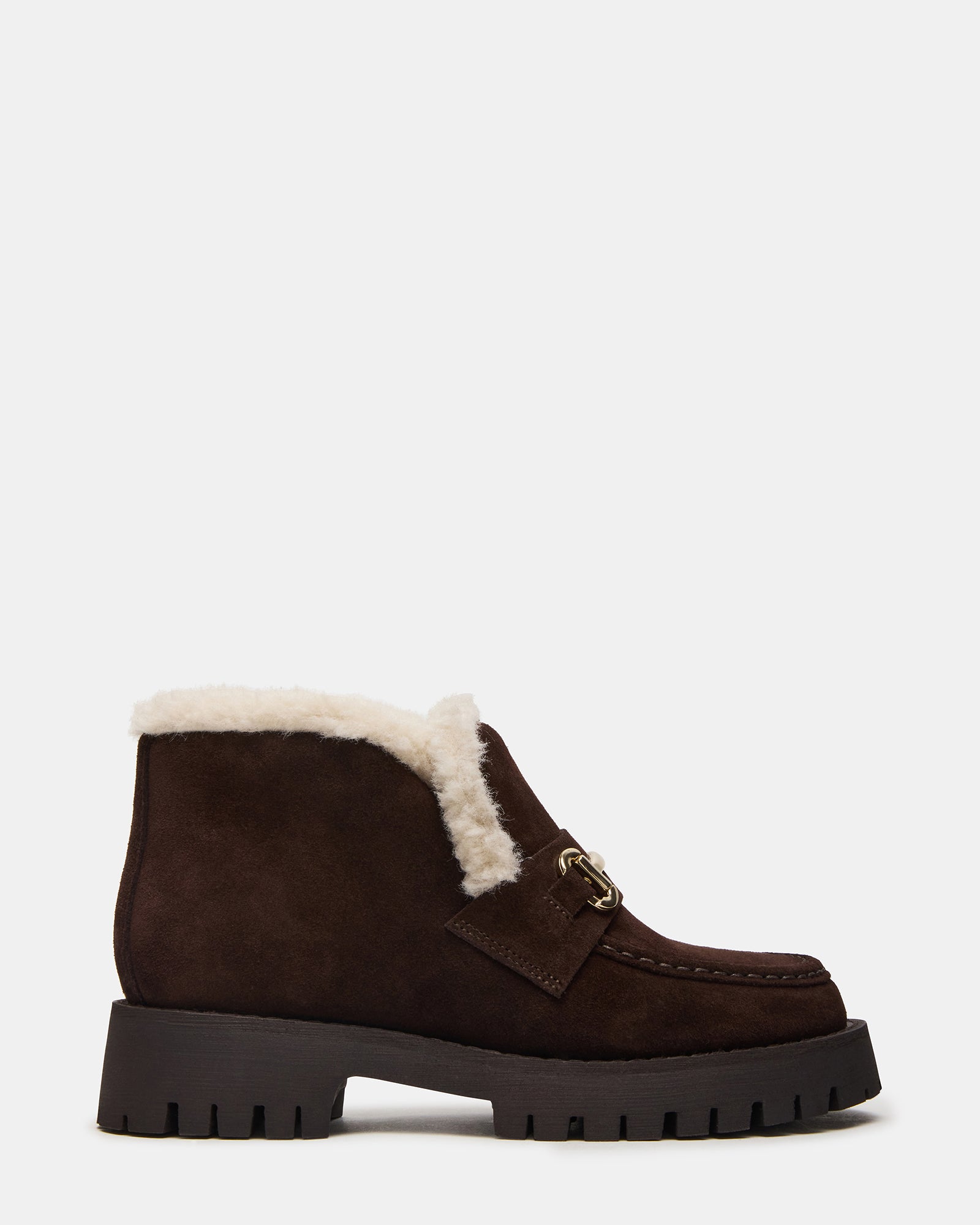 LEON FAUX FUR CHOCOLATE BROWN SUEDE-Cool A Warm