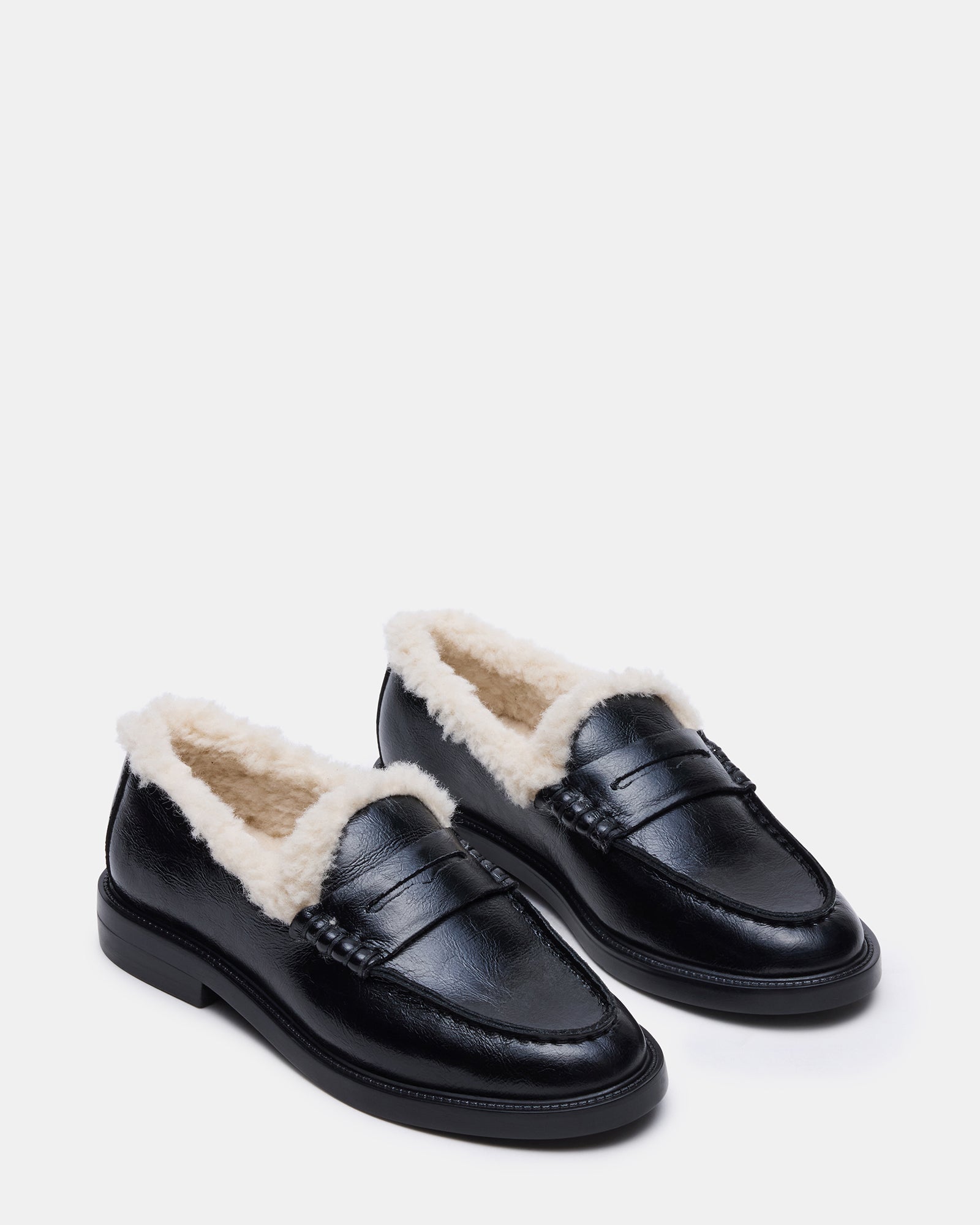 MADISON FAUX FUR BLACK LEATHER-Cool A Warm