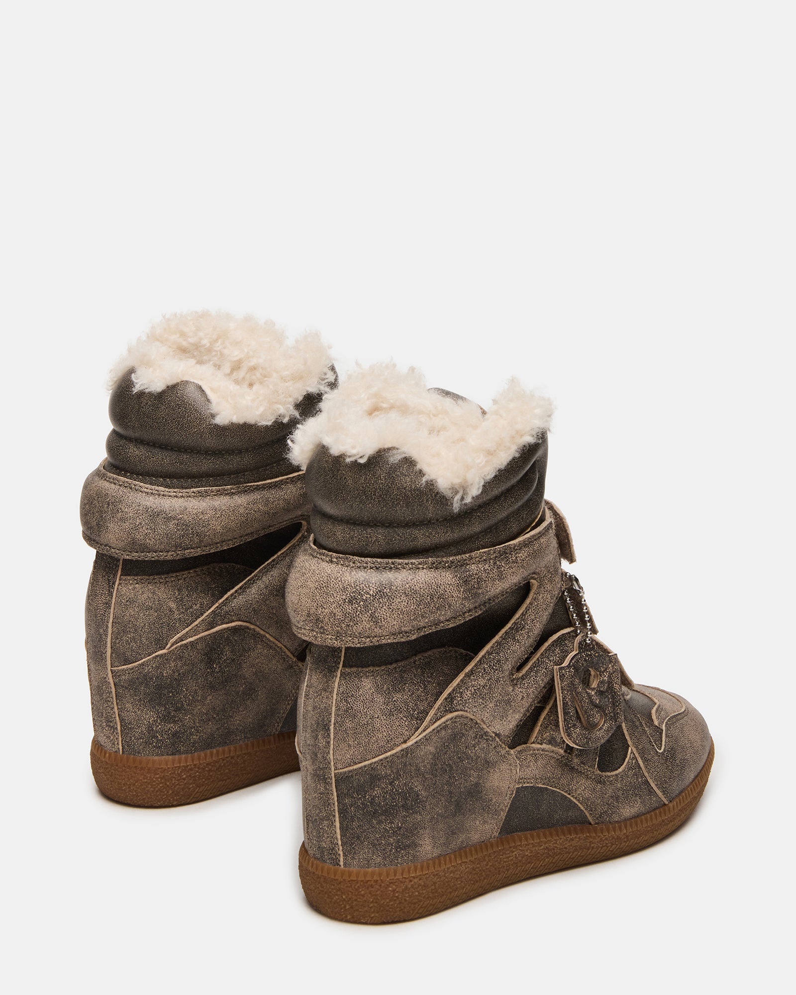 MAVIS FAUX FUR BROWN DISTRESSED-Cool A Warm