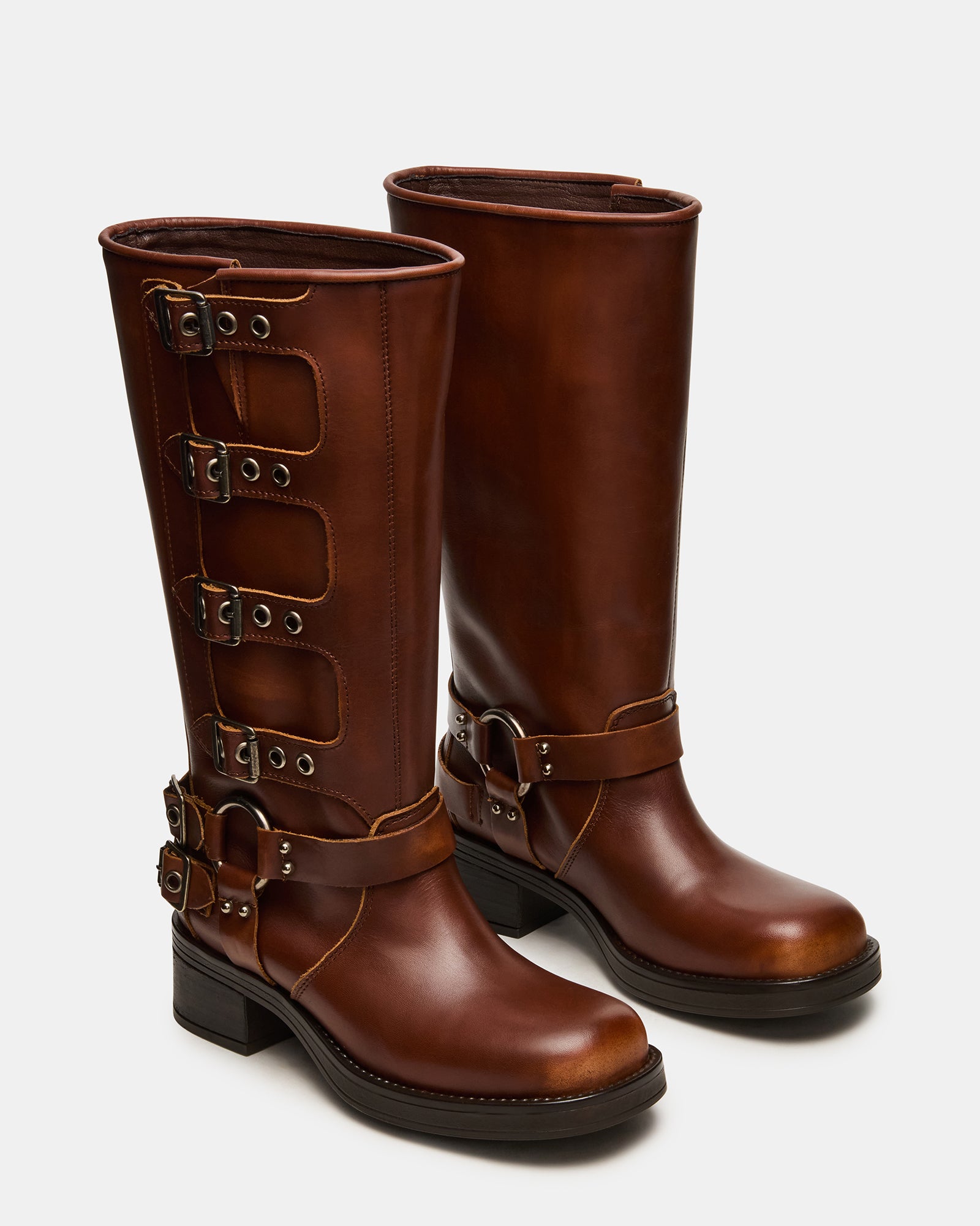 ROCKY COGNAC DISTRESSED WIDE CALF-Cool A Warm