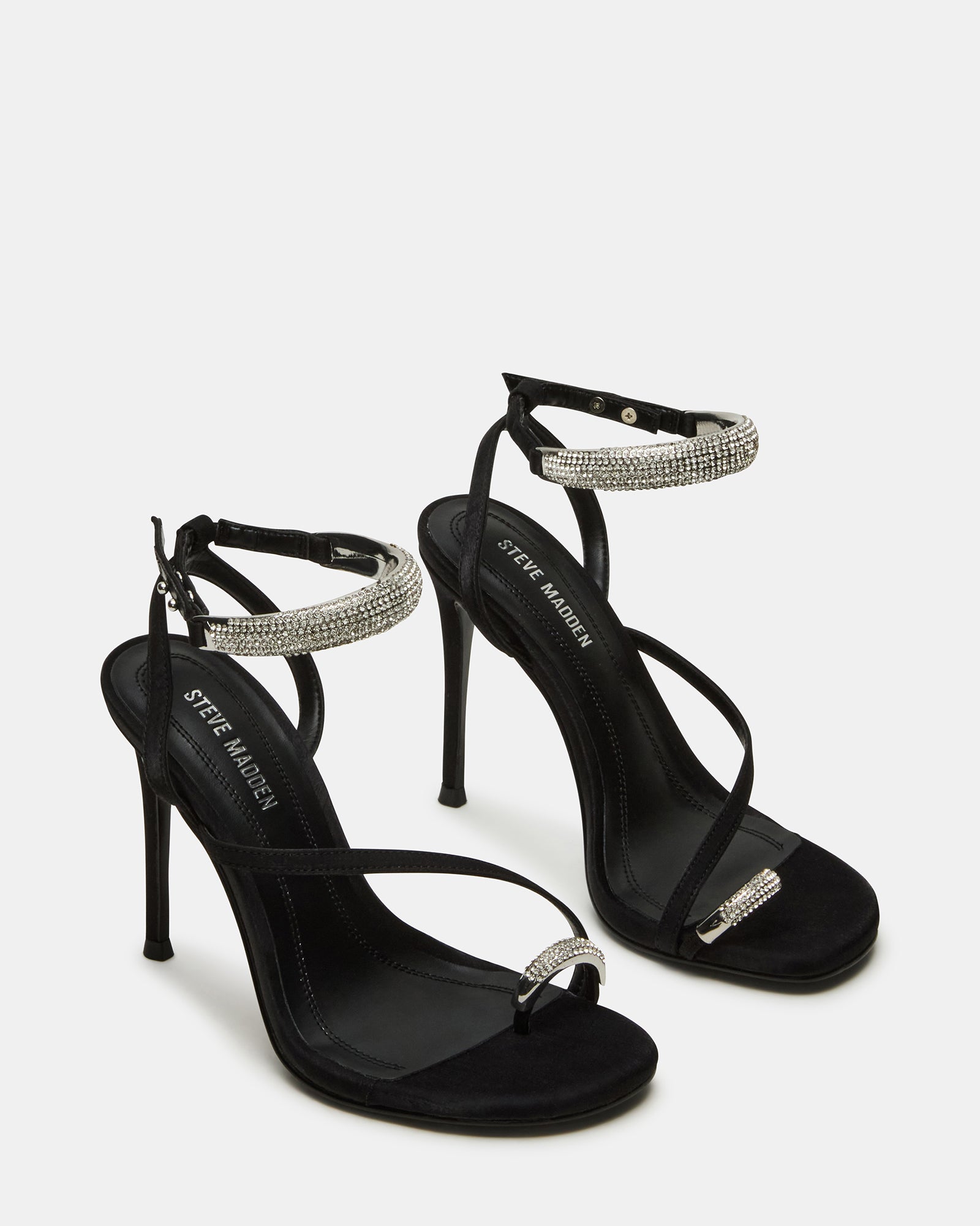 TIA RHINESTONES BLACK SATIN-Cool A Warm