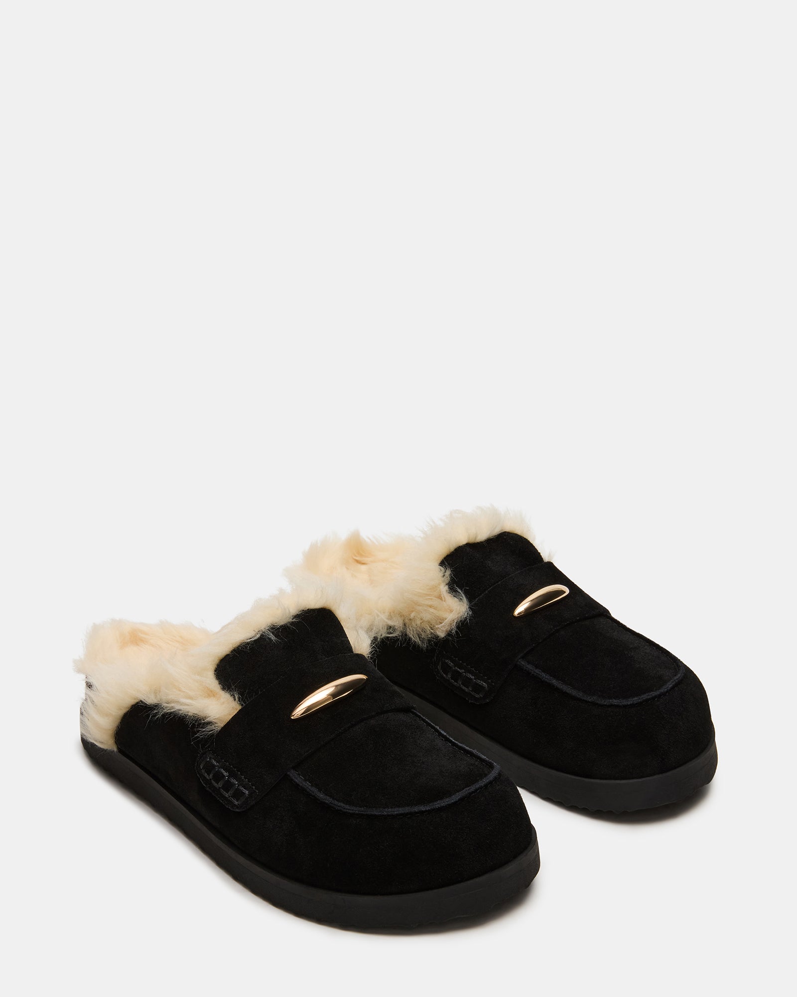 TOBIN FAUX FUR BLACK SUEDE-Cool A Warm
