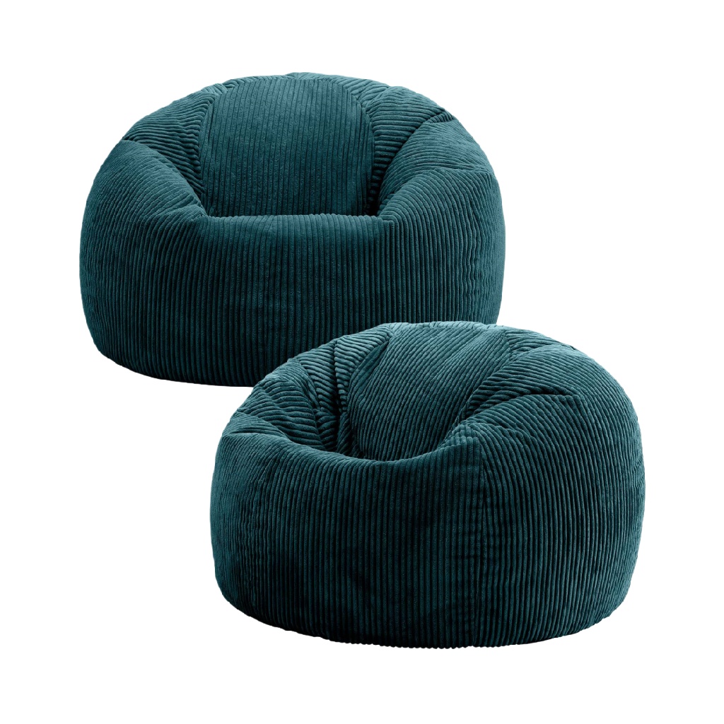 Pouf en tissu matelassé moderne (ensemble de 2)-ecostyLe.store