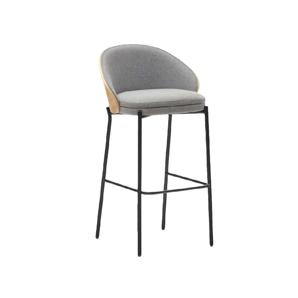 Tabouret de bar moderne gris (unité)-ecostyLe.store