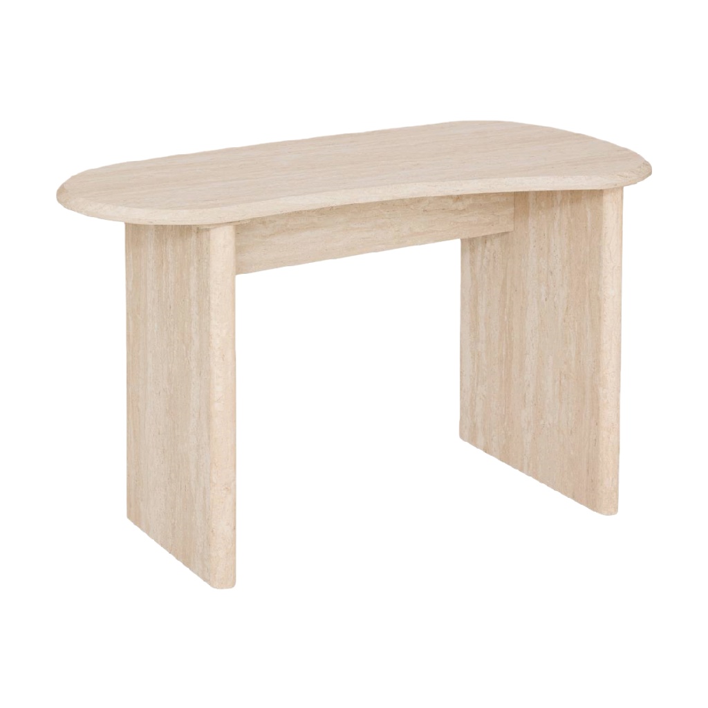 Bureau en bois clair avec plateau organique, design minimaliste-ecostyLe.store