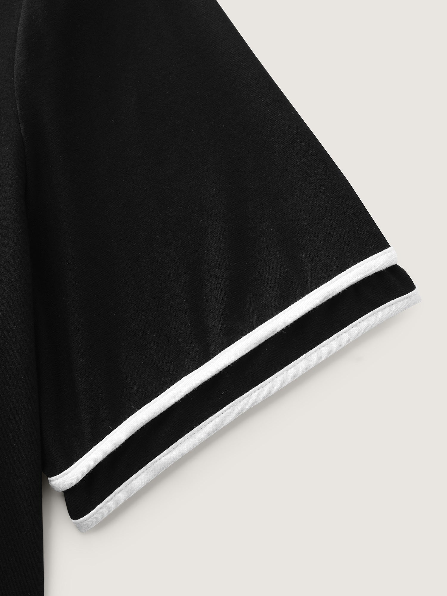 Supersoft Sailor Neck-Tie Contrast Knit Top-Sweetccc