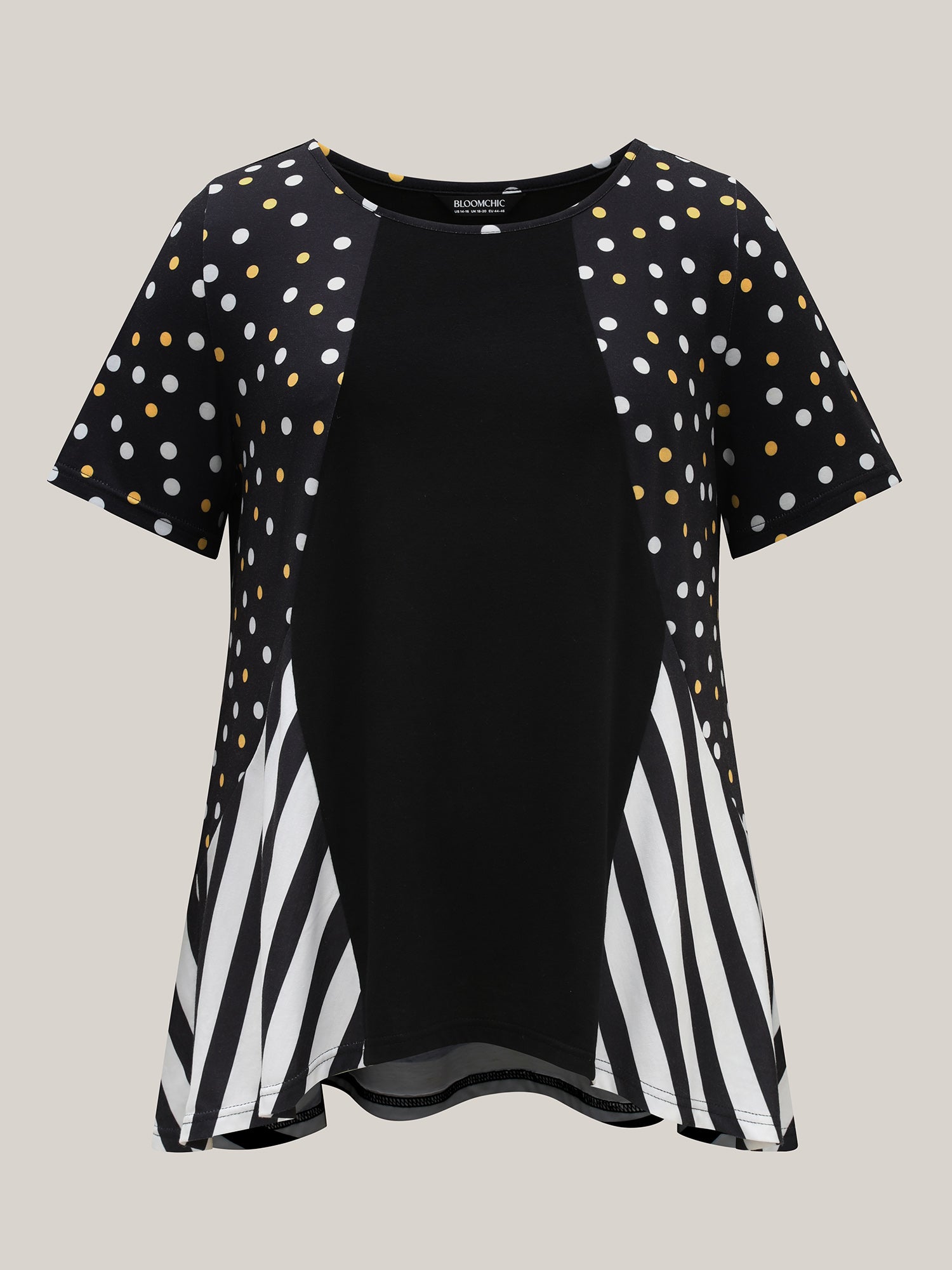 Supersoft Stretchy Polka Dots Stripe T-Shirt-Sweetccc