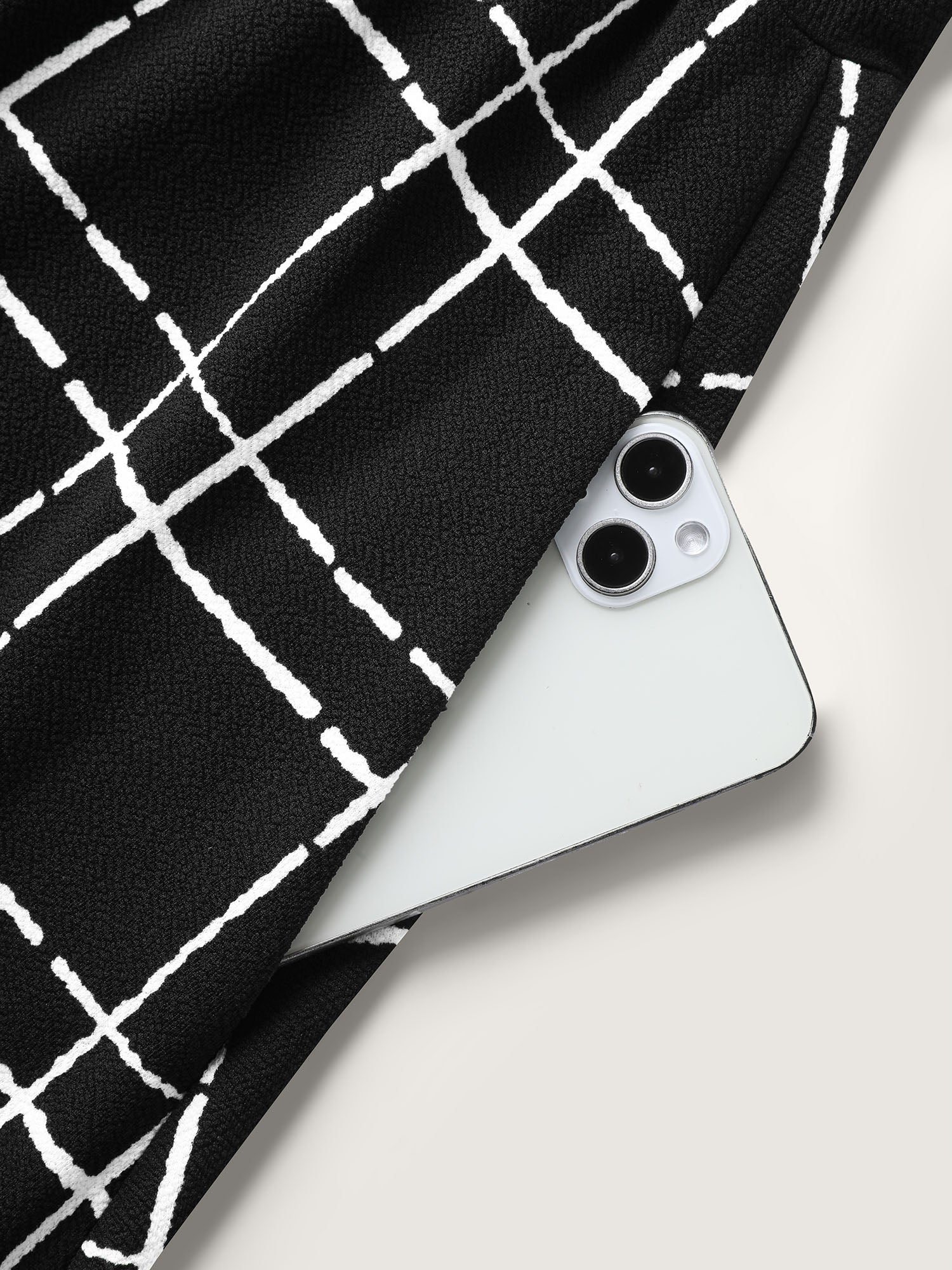 Grid Print Pleated Front Overlap Midi Dress-Sweetccc