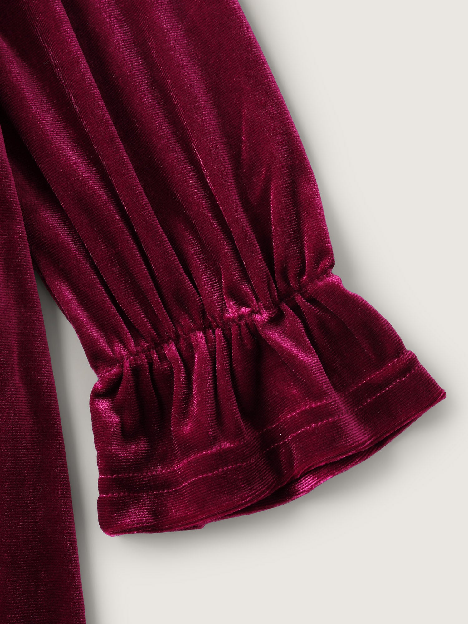 Velvet Pockets Wrap Neck Midi Dress-Sweetccc