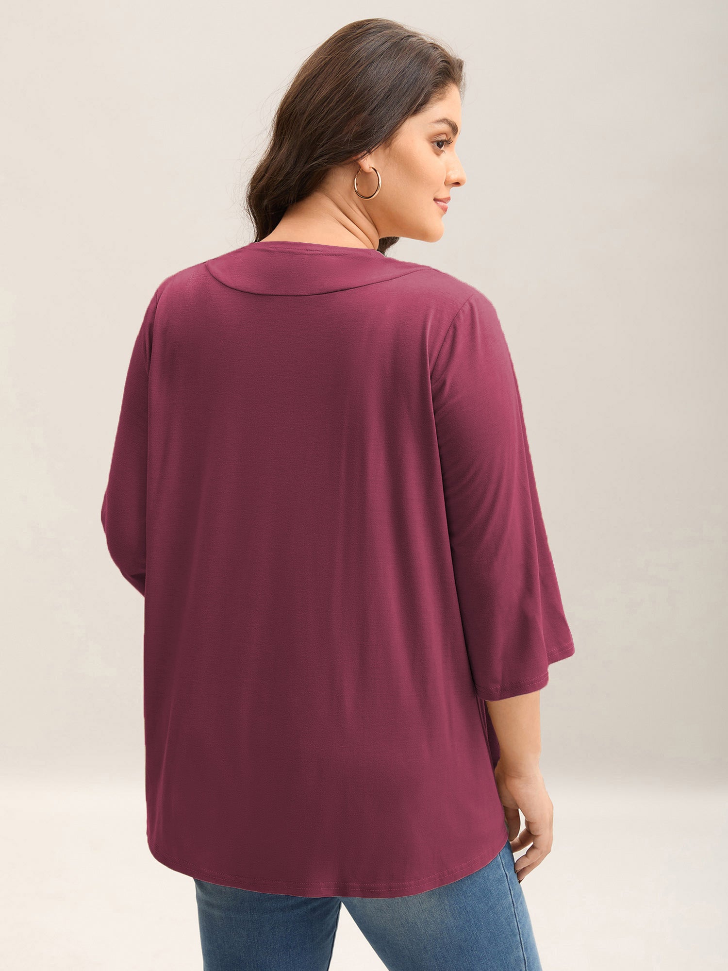 Lotus Hem Curvy Kimono Cover-Up-Sweetccc