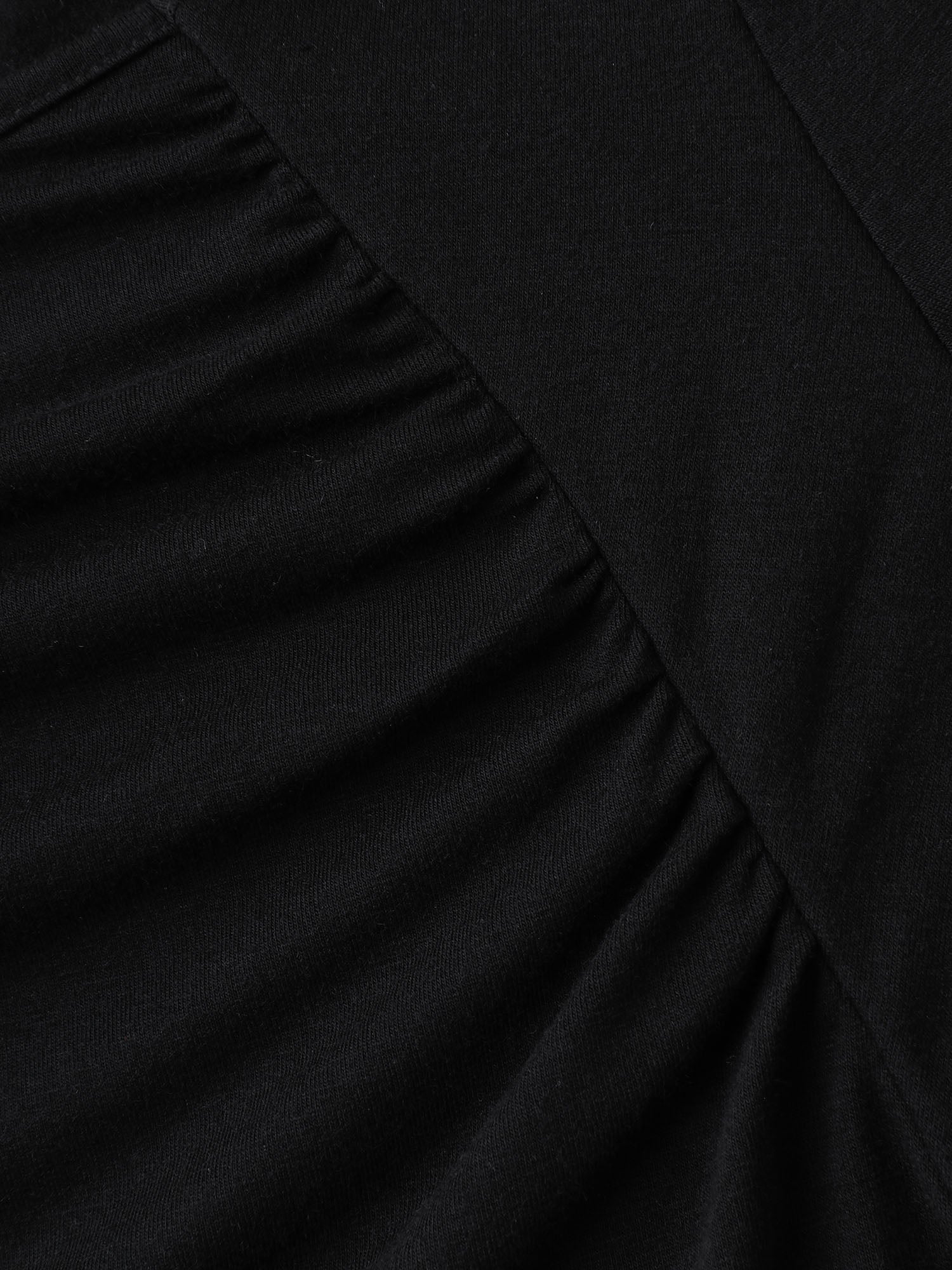 Supersoft Stretchy Pleated Bodice T-Shirt-Sweetccc