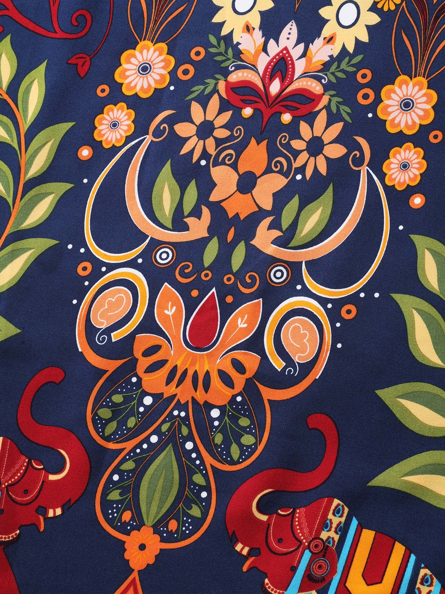 Multi-Color Floral Pockets Midi Skirt-Sweetccc