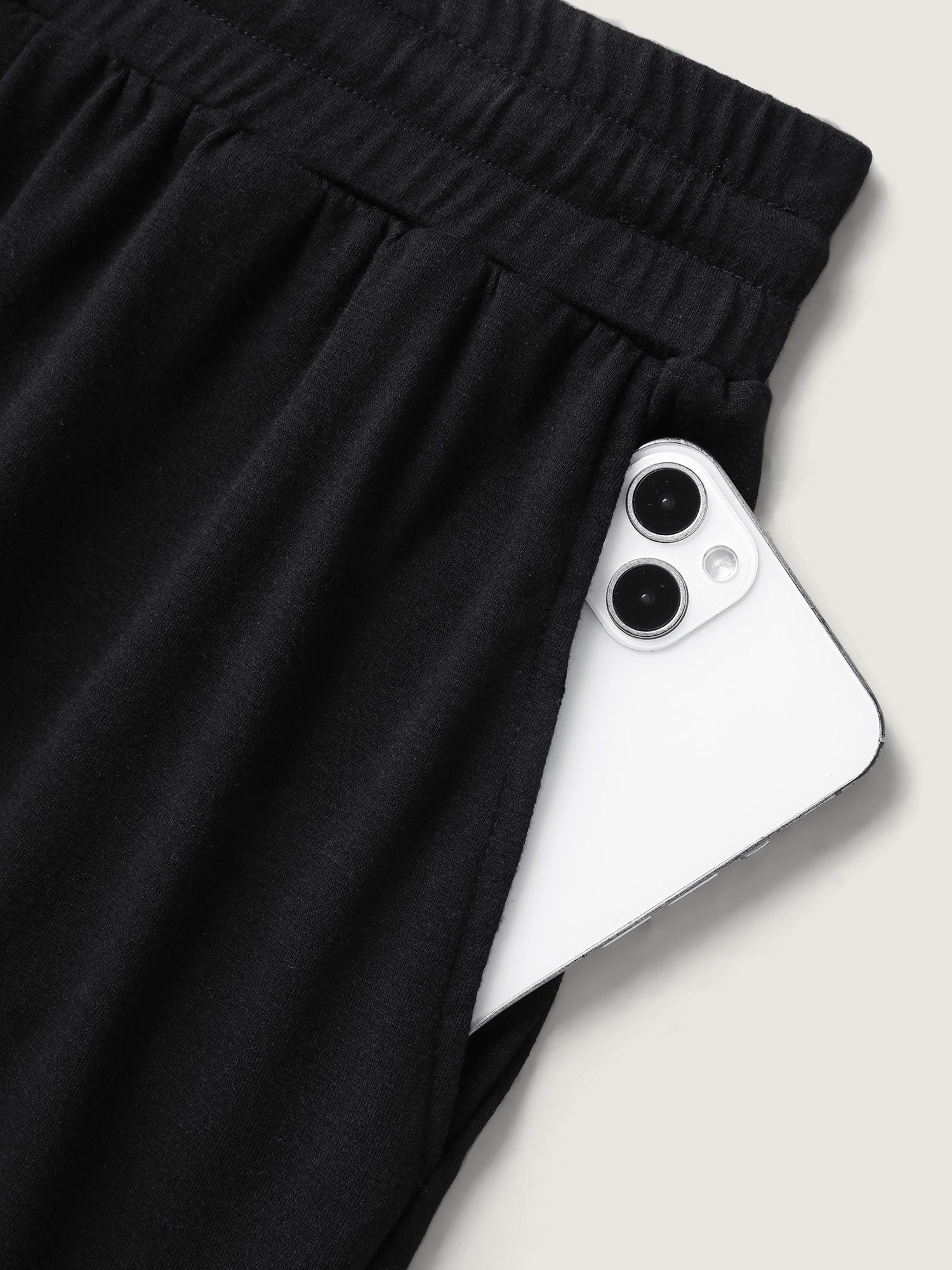 Stretchy Slit Drawstring Straight-Leg Shorts-Sweetccc