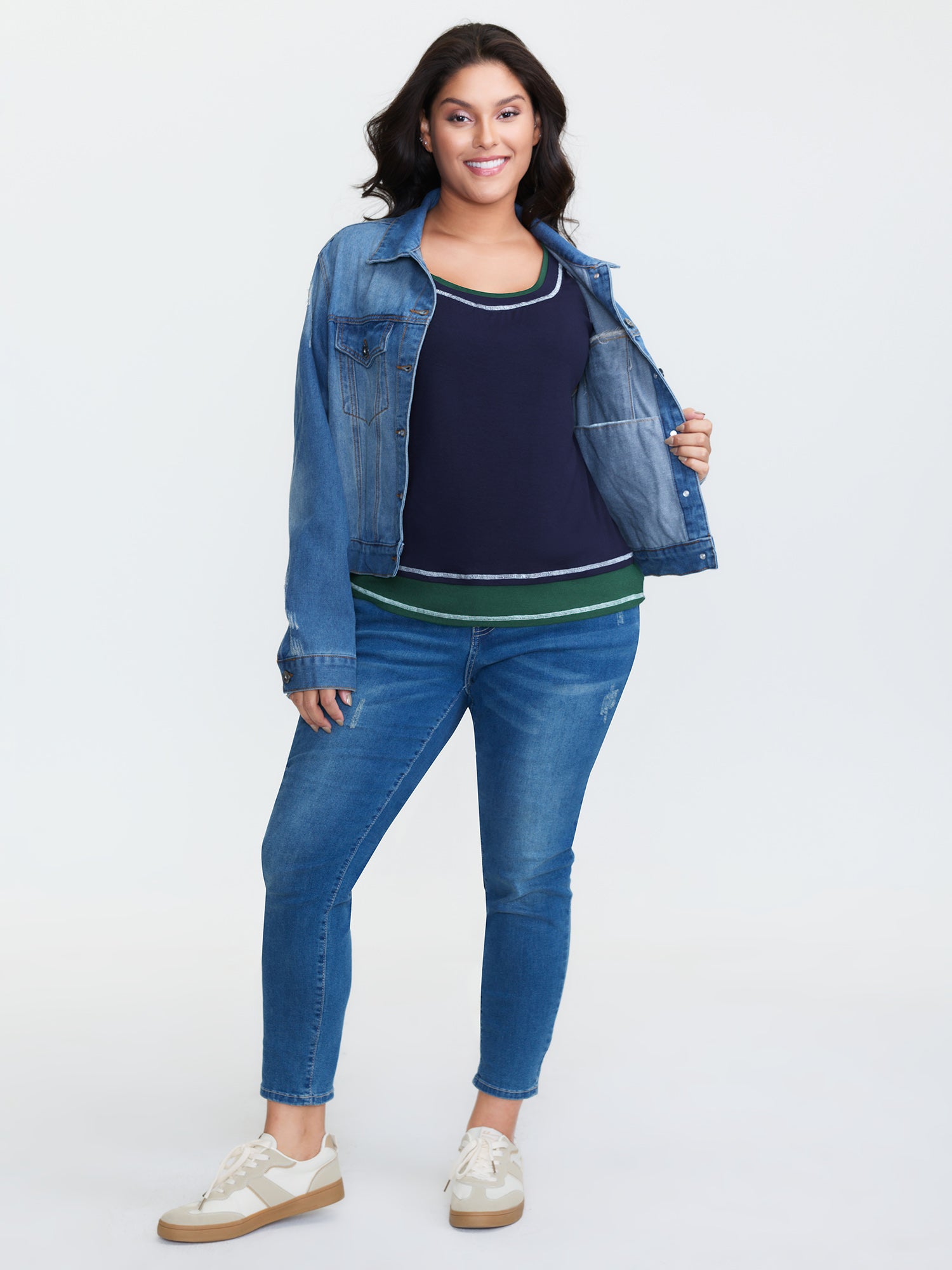 Supersoft Scoop Neckline Contrast Tank Top-Sweetccc