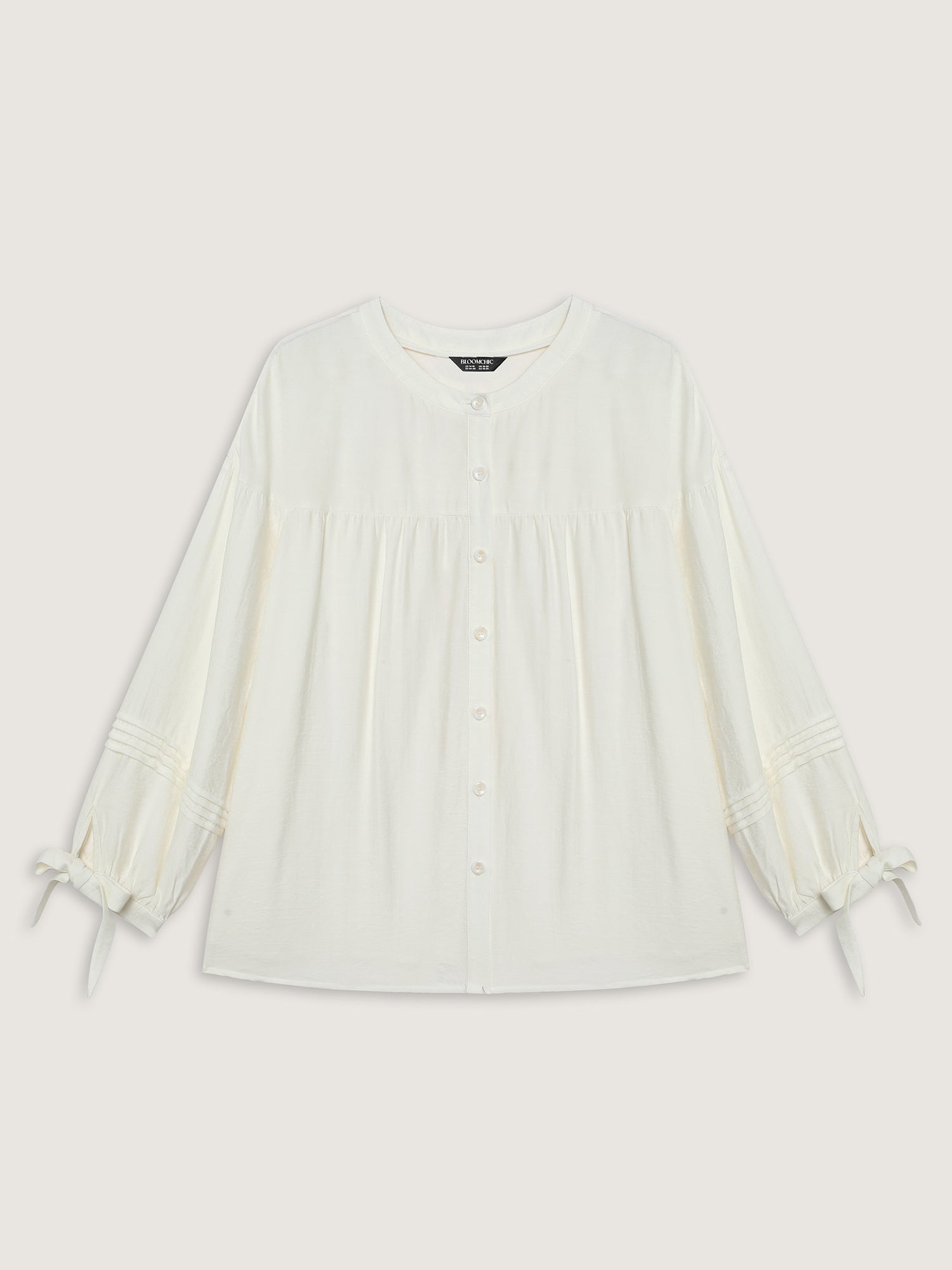 Supersoft Sleeve-Tie Button-Down Shirt-Sweetccc