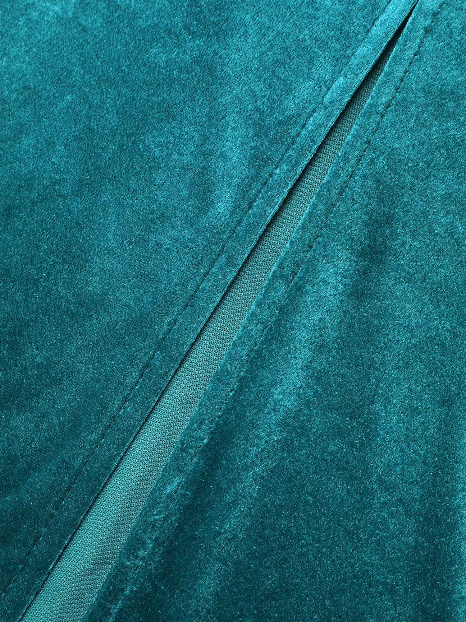 Velvet V-Neck Side Slit Maxi Dress-Sweetccc