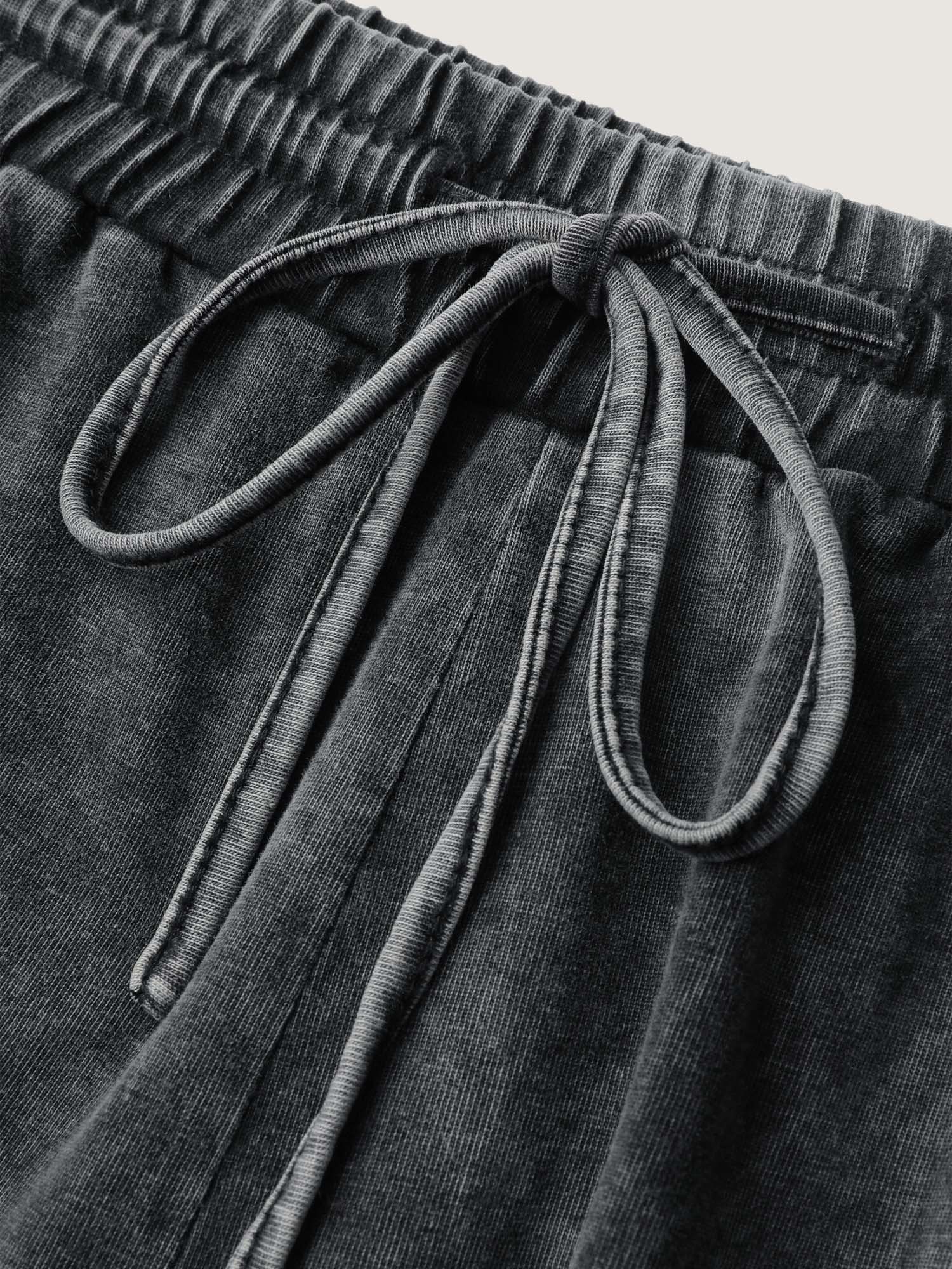 Vintage Washed Drawstring Wide Leg Pants-Sweetccc